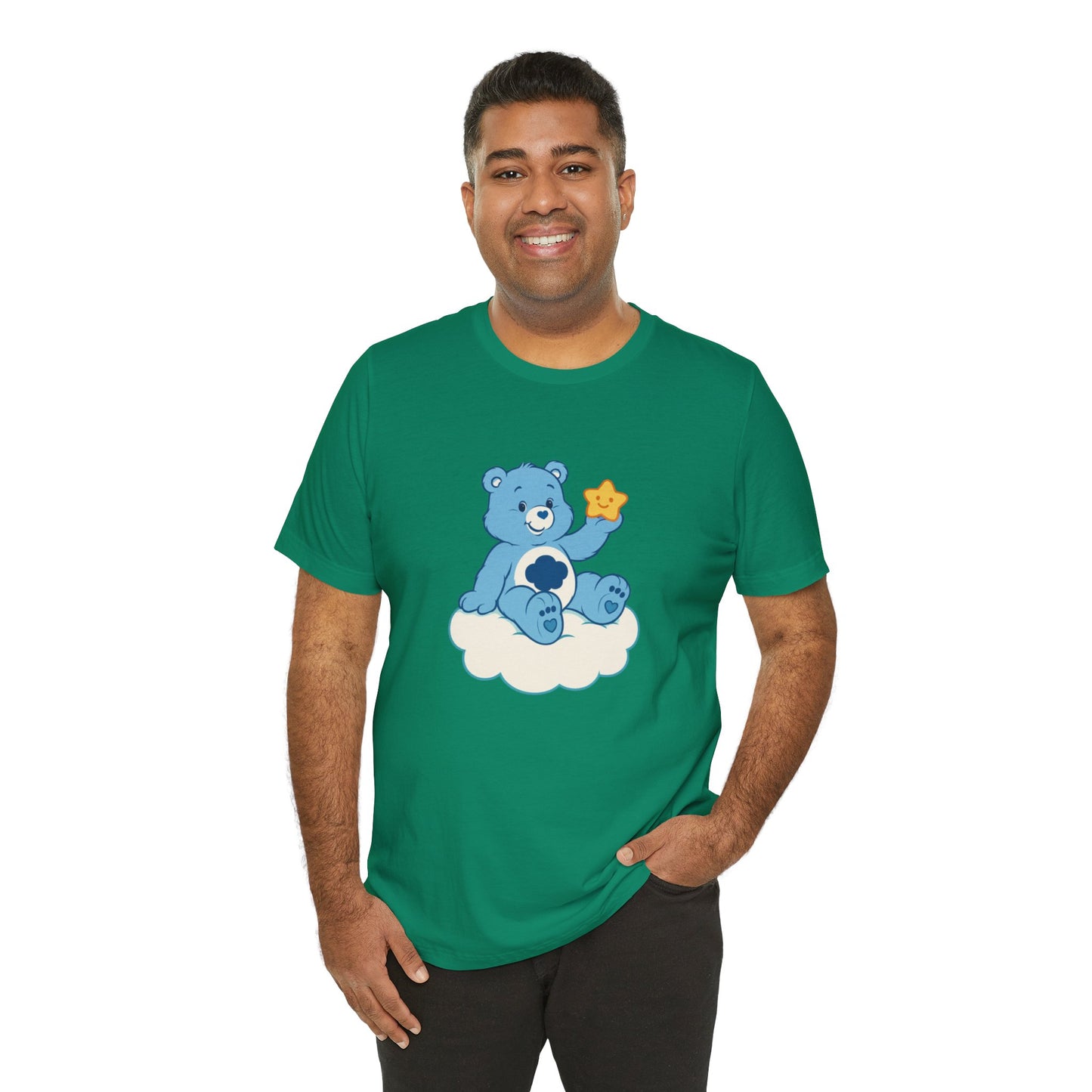 Cute Bear Cloud Tee, Adorable Graphic T-Shirt, Perfect Gift for Kids, Baby Shower, Birthday Party, Casual Wear