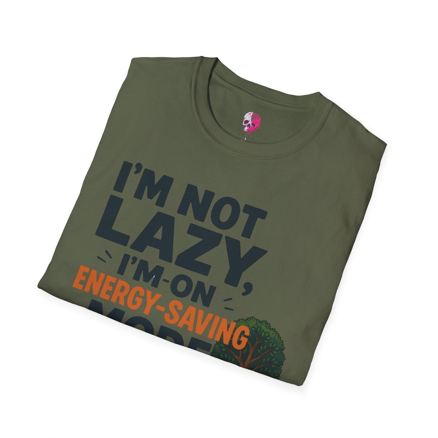 Unisex Energy-Saving Mode T-Shirt, Funny Tee for Sloth Lovers, Gift for Lazy Days, Casual Wear, Perfect for Relaxation
