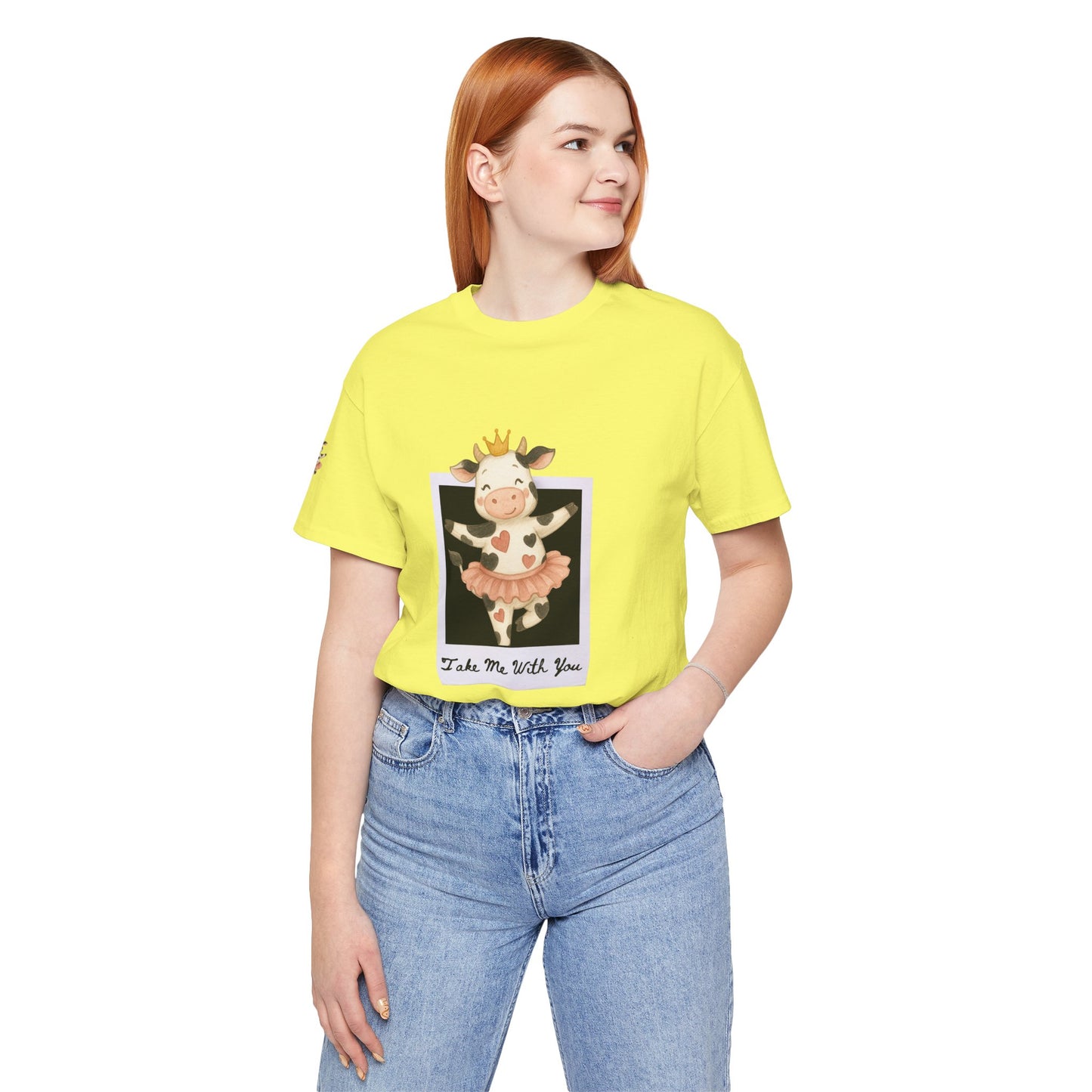 Cow Princess Short Sleeve Tee, Cute Animal Shirt, Farm Life Apparel, Gift for Her, Cow Lover Tee, Quirky Fashion, Birthday Gift