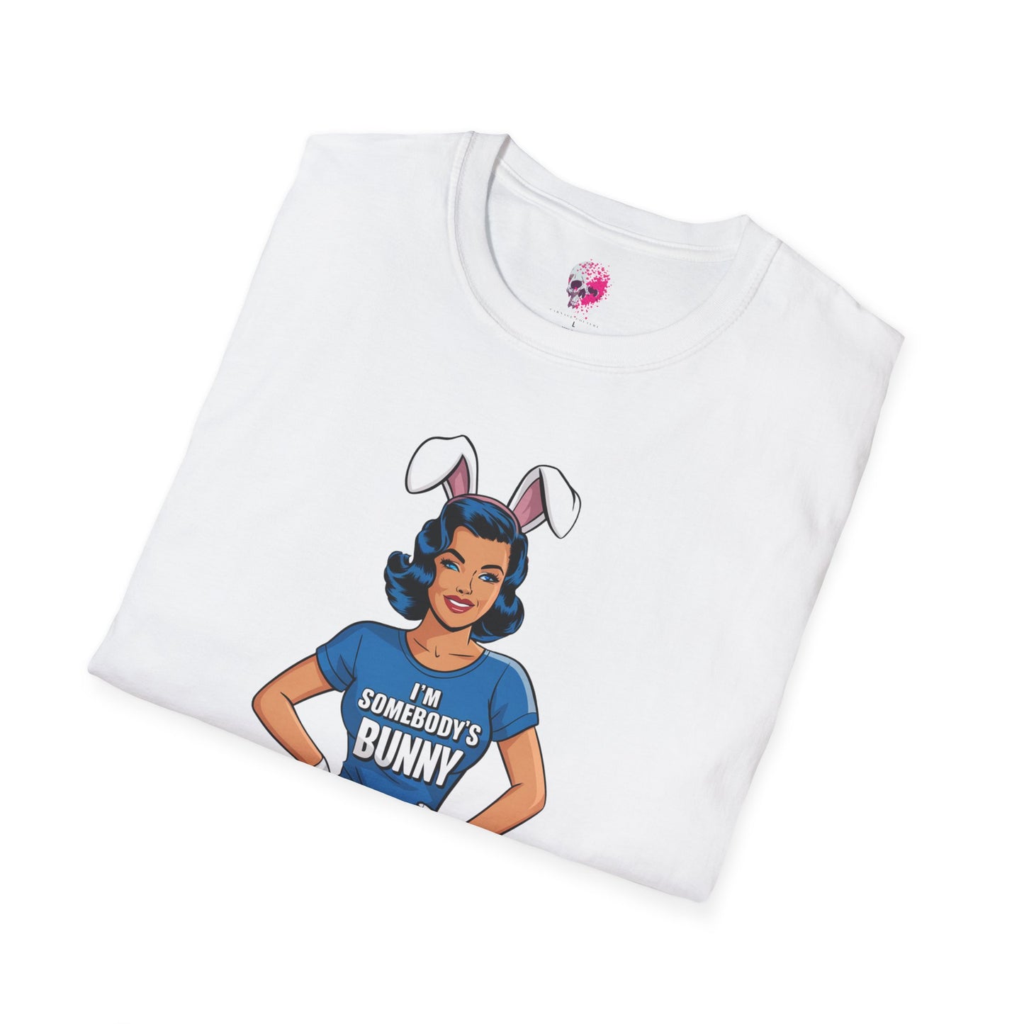 Unisex Graphic T-Shirt, Playful Bunny Design, Casual Wear, Gift for Friends, Fun Birthday Party Shirt, Spring Festival Apparel