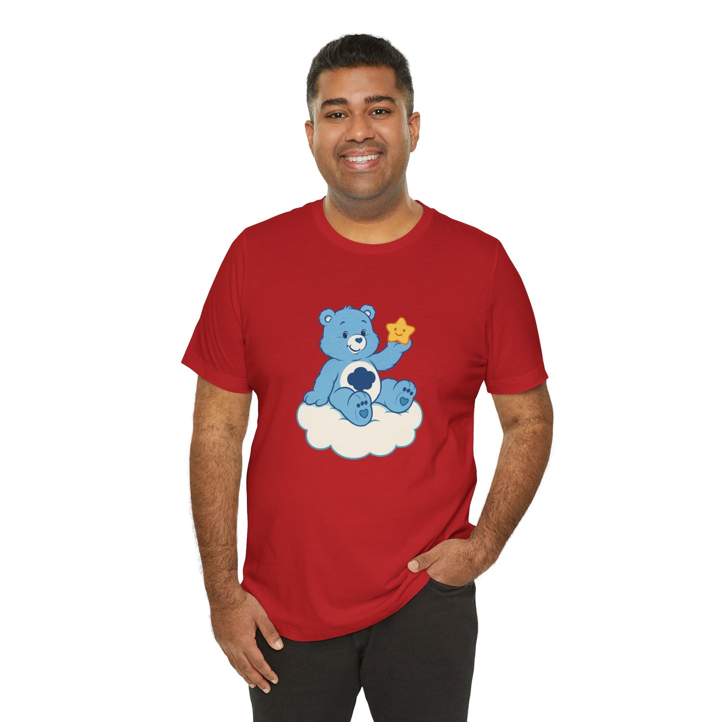 Cute Bear Cloud Tee, Adorable Graphic T-Shirt, Perfect Gift for Kids, Baby Shower, Birthday Party, Casual Wear