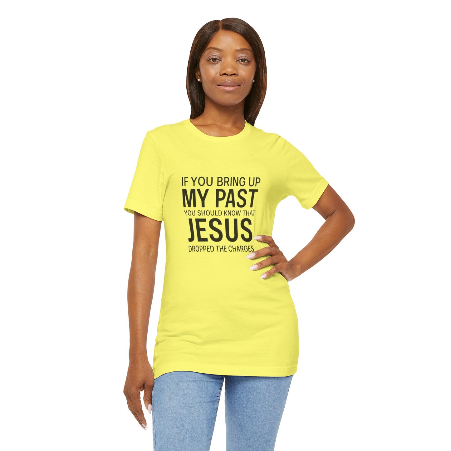 Jesus Dropped the Charges Tee, Faith-Based T-Shirt, Christian Gift, Inspirational Apparel, Religious Humor Top, Unisex Graphic Shirt