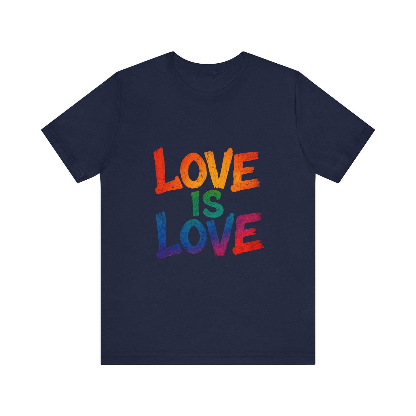 Rainbow Love Is Love Tee, LGBTQ+ Pride Shirt, Unisex Short Sleeve T-Shirt, Comfortable Casual Wear, Gift for Pride Month