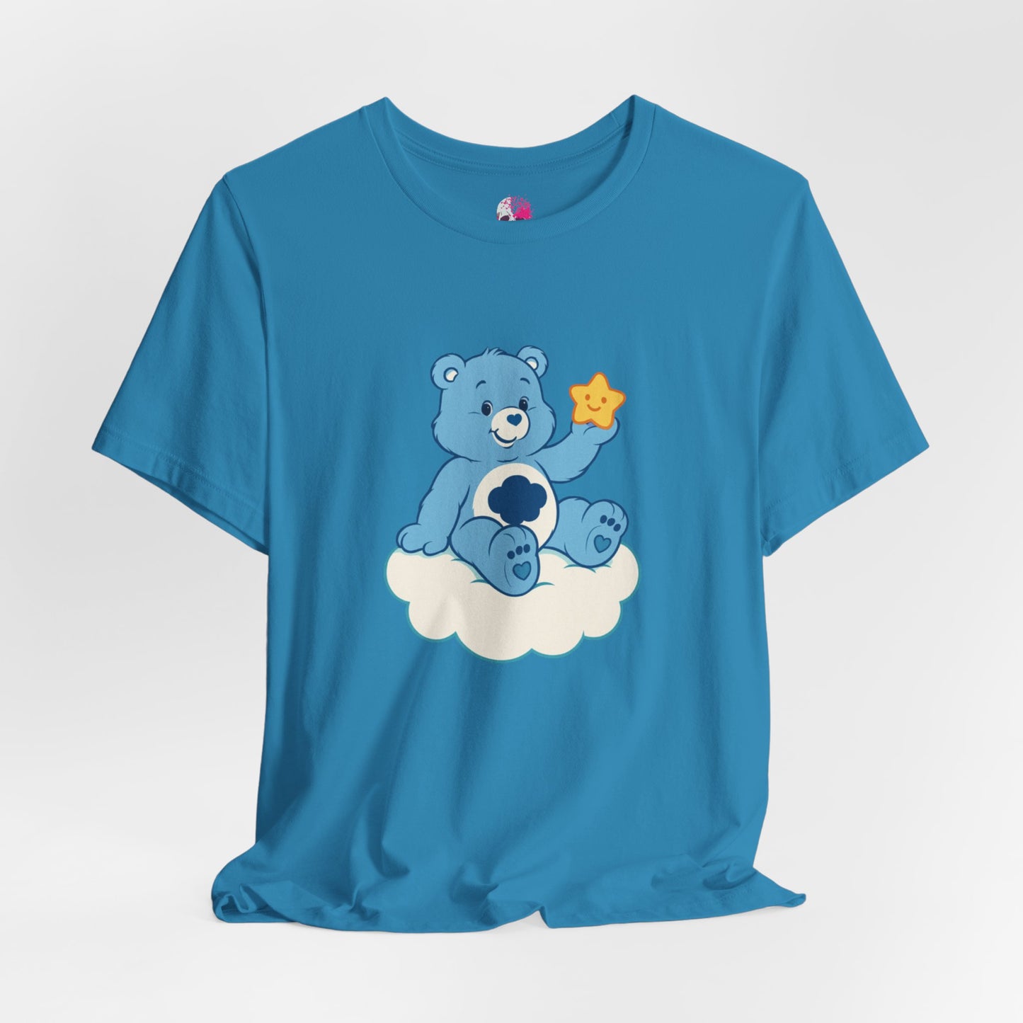 Cute Bear Cloud Tee, Adorable Graphic T-Shirt, Perfect Gift for Kids, Baby Shower, Birthday Party, Casual Wear