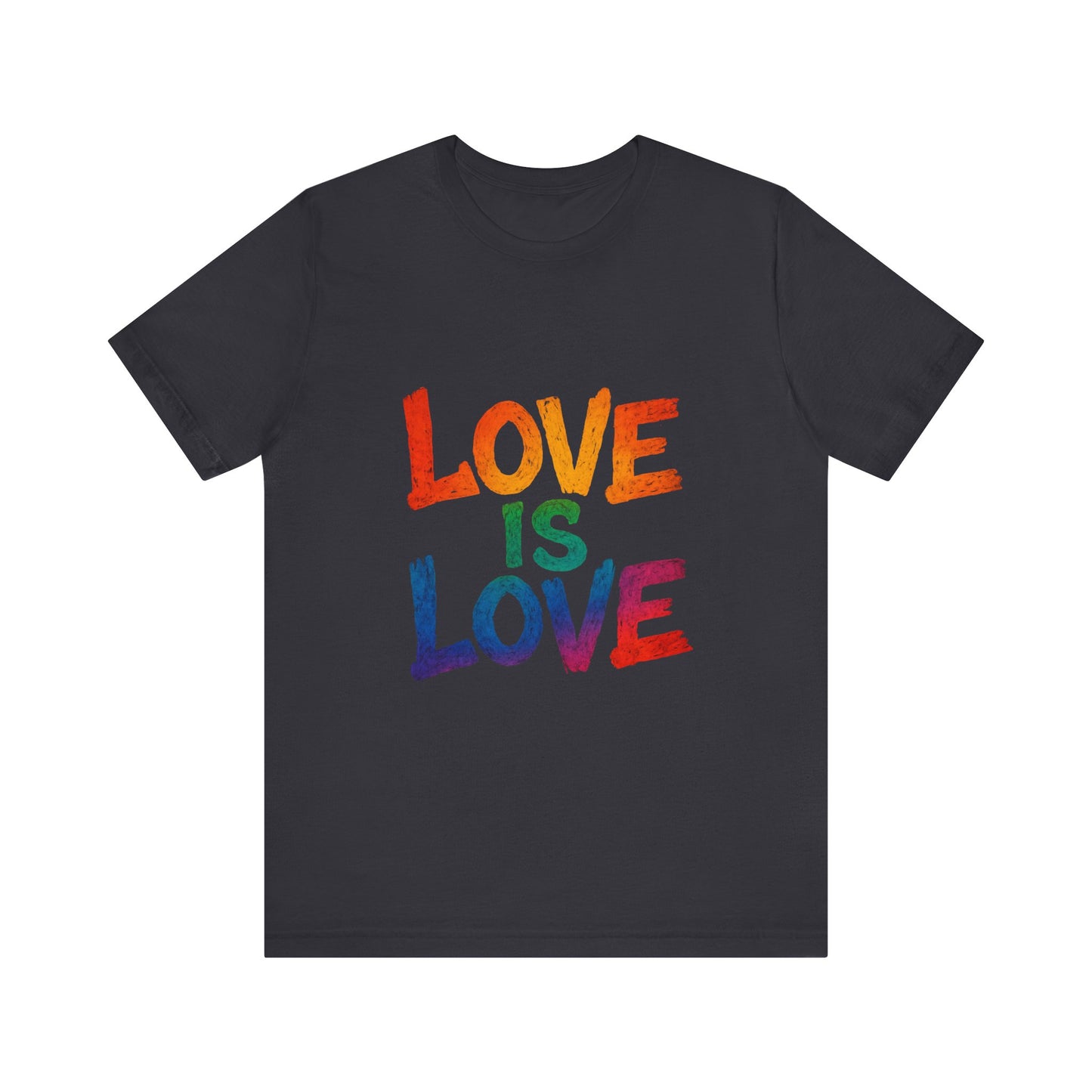 Rainbow Love Is Love Tee, LGBTQ+ Pride Shirt, Unisex Short Sleeve T-Shirt, Comfortable Casual Wear, Gift for Pride Month