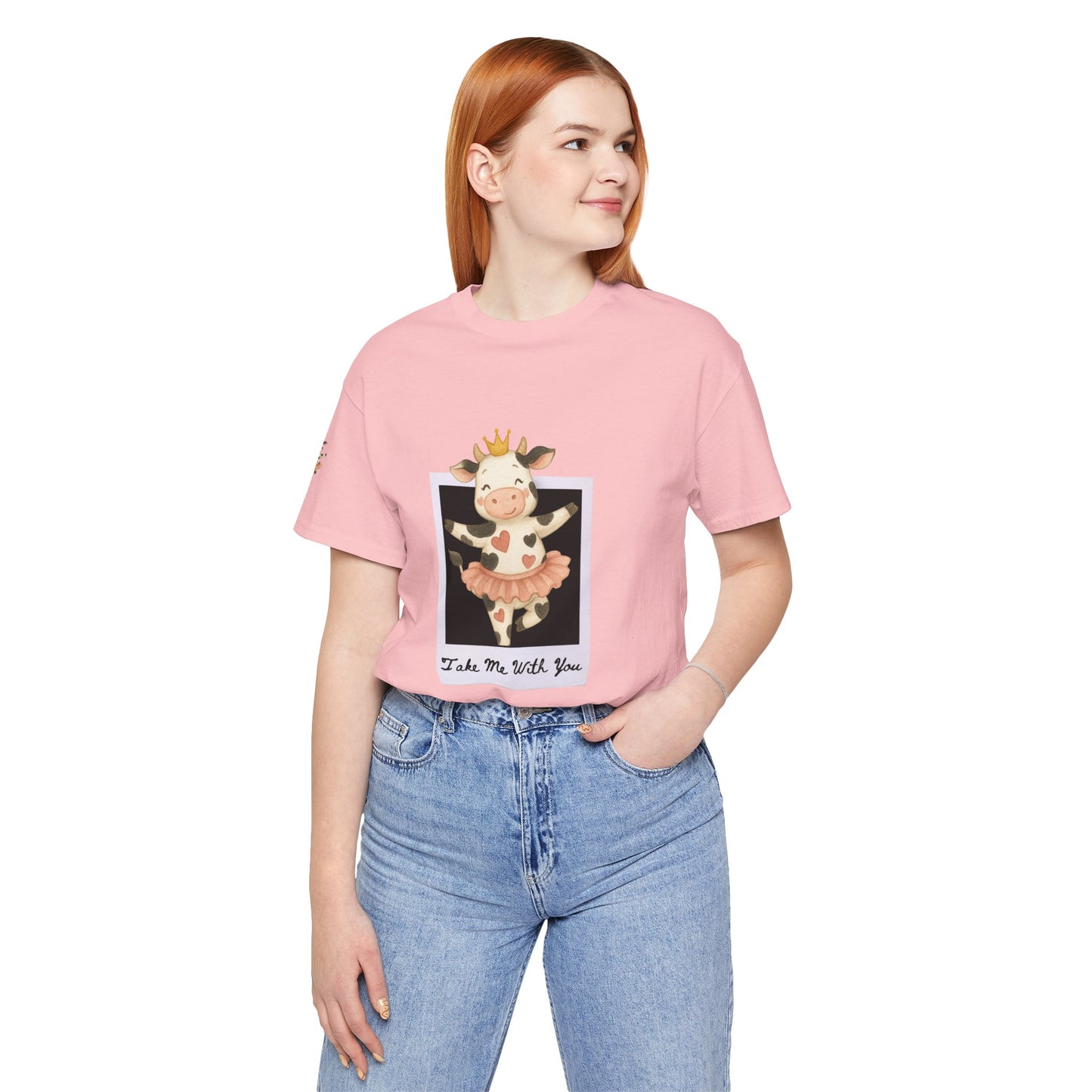 Cow Princess Short Sleeve Tee, Cute Animal Shirt, Farm Life Apparel, Gift for Her, Cow Lover Tee, Quirky Fashion, Birthday Gift