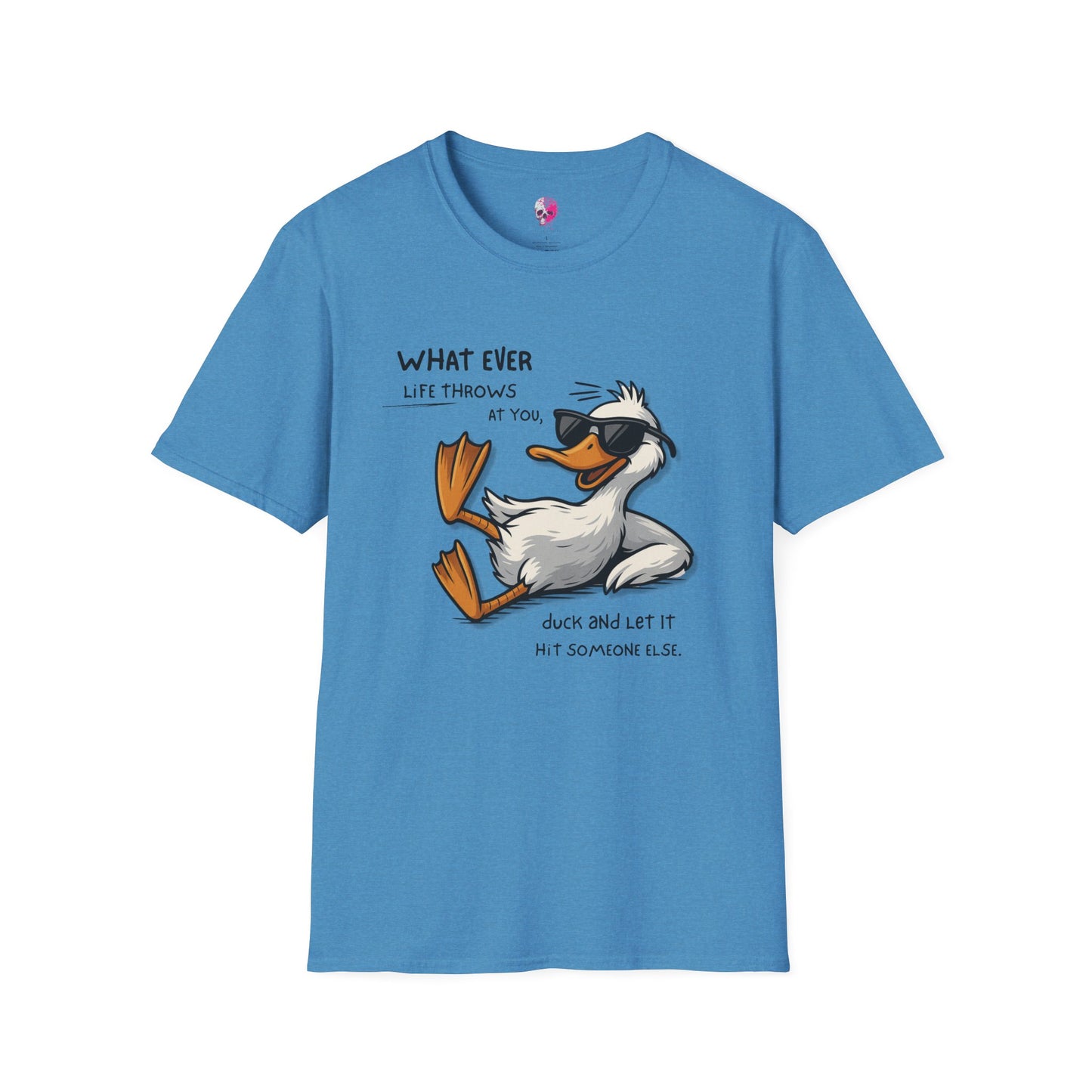 Funny Duck Quote Unisex T-Shirt | Life Throws at You | Gift for Friends, Humor Tee, Casual Wear, Birthday Gift, Animal Lover