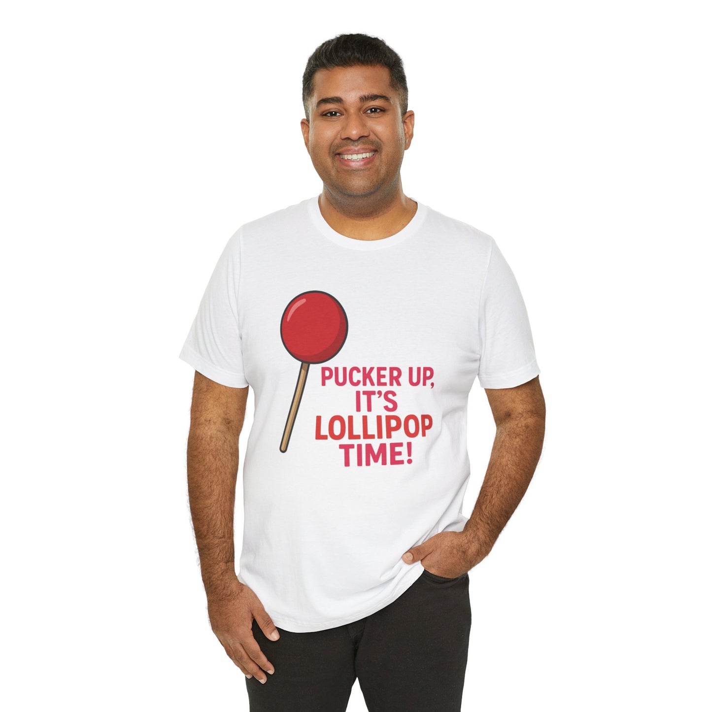Lollipop Time Tee - Fun Unisex Shirt, Sweet Gift for Candy Lovers, Cute Holiday Apparel, Birthday, Summer Vibes
