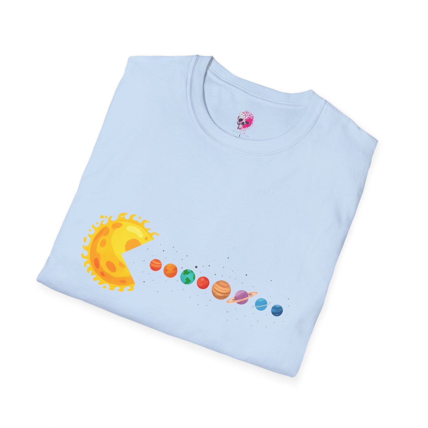Sunny Universe Graphic T-Shirt, Unisex Softstyle Tee, Cosmic Art Shirt, Gift for Space Lovers, Fun Astrological Tee, Casual Everyday Wear