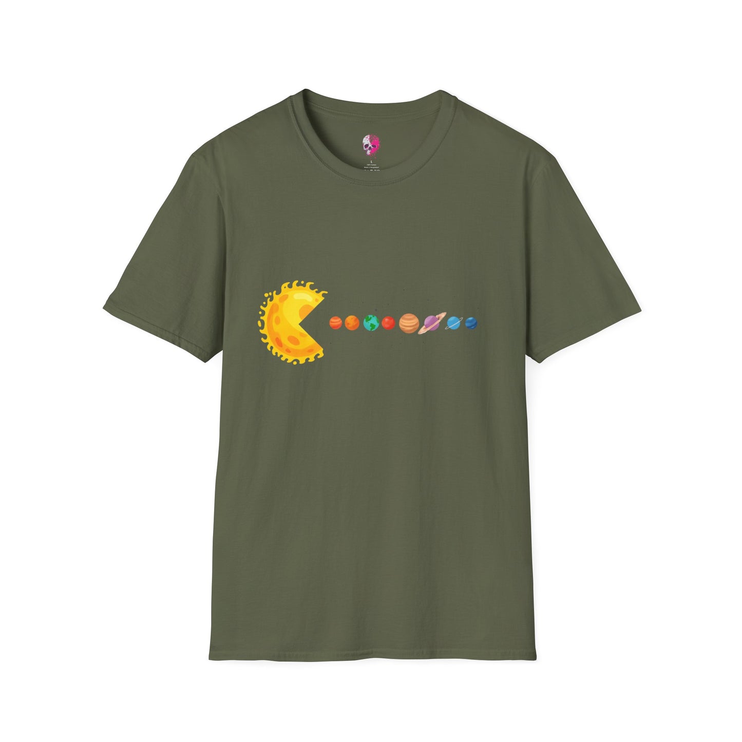 Sunny Universe Graphic T-Shirt, Unisex Softstyle Tee, Cosmic Art Shirt, Gift for Space Lovers, Fun Astrological Tee, Casual Everyday Wear