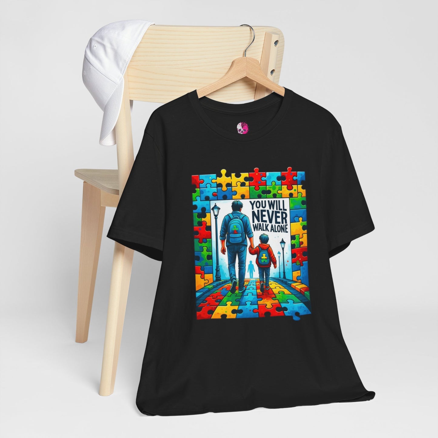 Autism Puzzle of Togetherness Unisex Jersey Tee - Support, Autism Awareness, Friendship, Empowerment, Inspirational Shirt