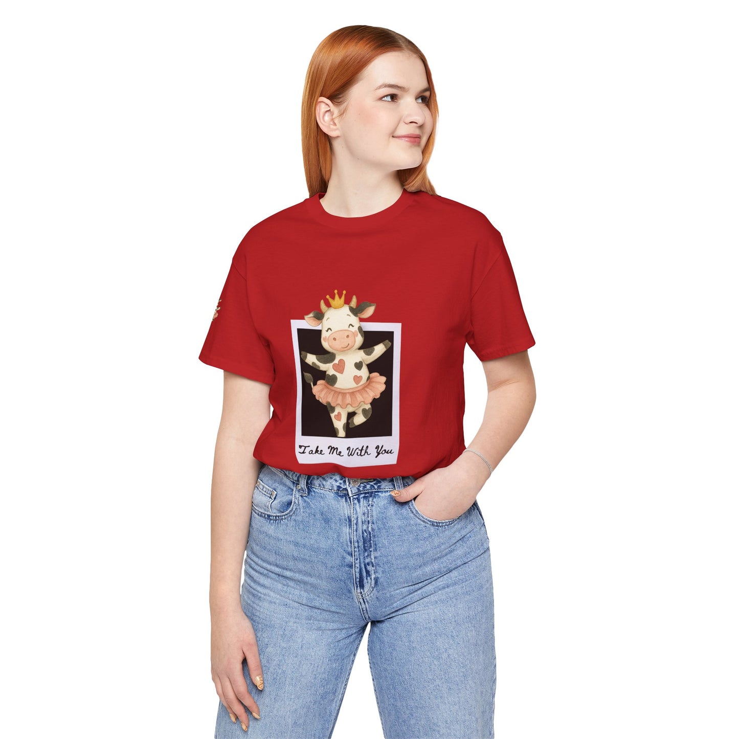 Cow Princess Short Sleeve Tee, Cute Animal Shirt, Farm Life Apparel, Gift for Her, Cow Lover Tee, Quirky Fashion, Birthday Gift
