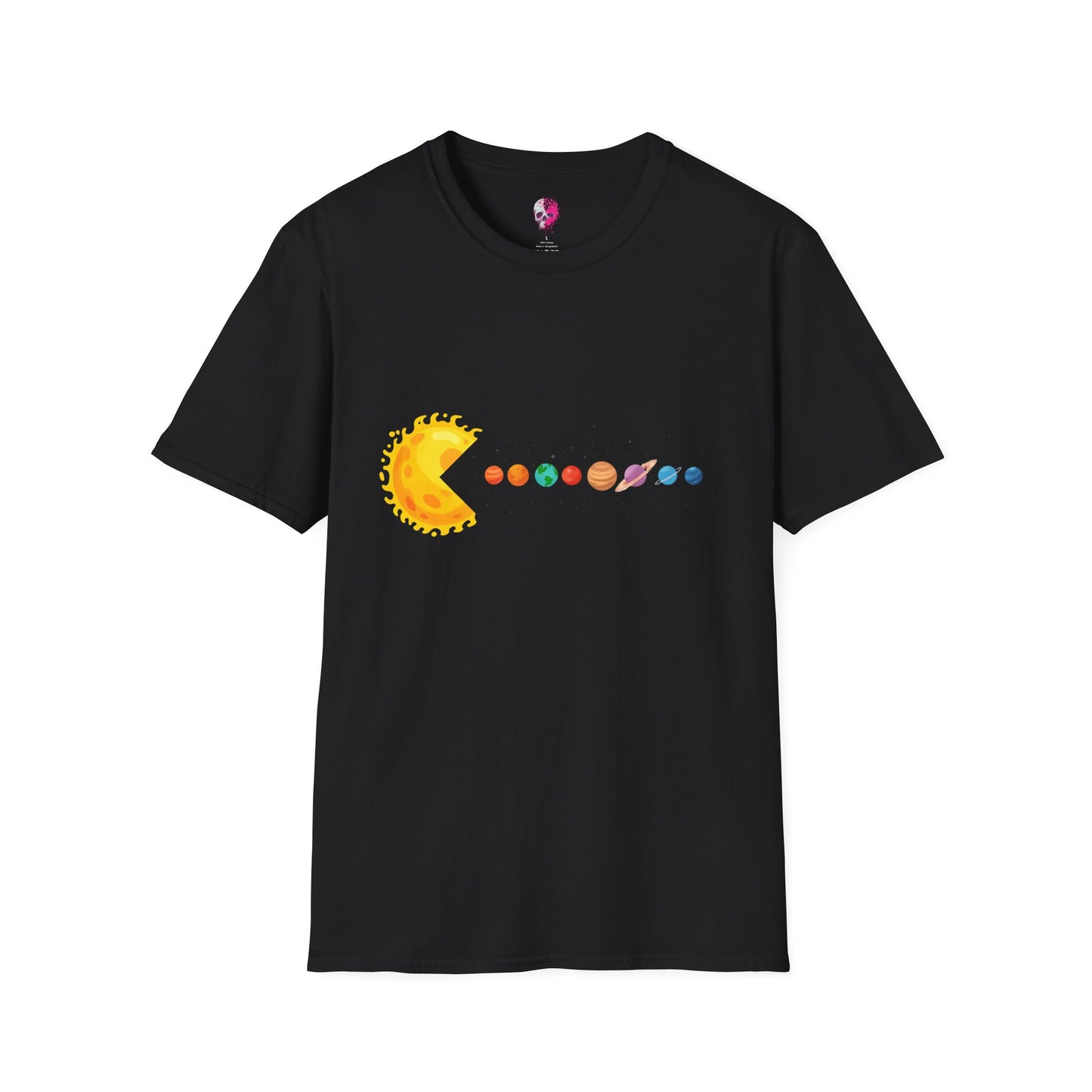 Sunny Universe Graphic T-Shirt, Unisex Softstyle Tee, Cosmic Art Shirt, Gift for Space Lovers, Fun Astrological Tee, Casual Everyday Wear