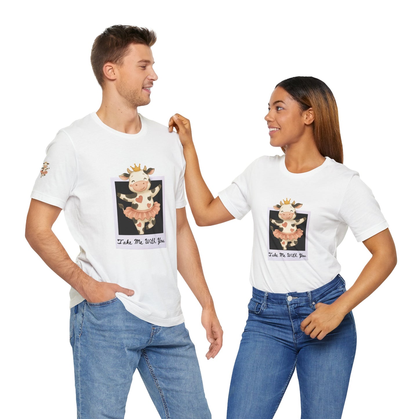 Cow Princess Short Sleeve Tee, Cute Animal Shirt, Farm Life Apparel, Gift for Her, Cow Lover Tee, Quirky Fashion, Birthday Gift