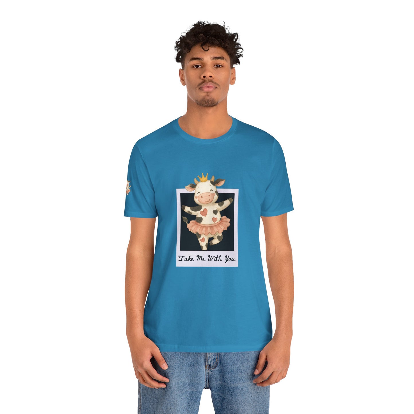 Cow Princess Short Sleeve Tee, Cute Animal Shirt, Farm Life Apparel, Gift for Her, Cow Lover Tee, Quirky Fashion, Birthday Gift