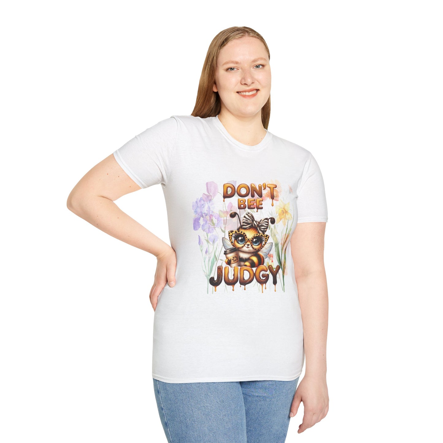 Bee T-Shirt - 'Don't Be Judgy' Floral Design