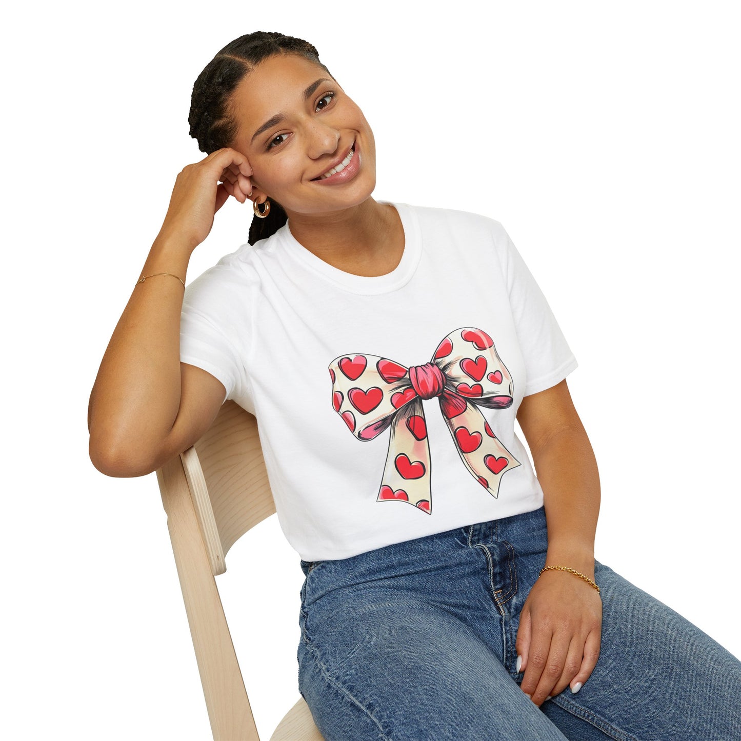Heart Bow Unisex Softstyle T-Shirt