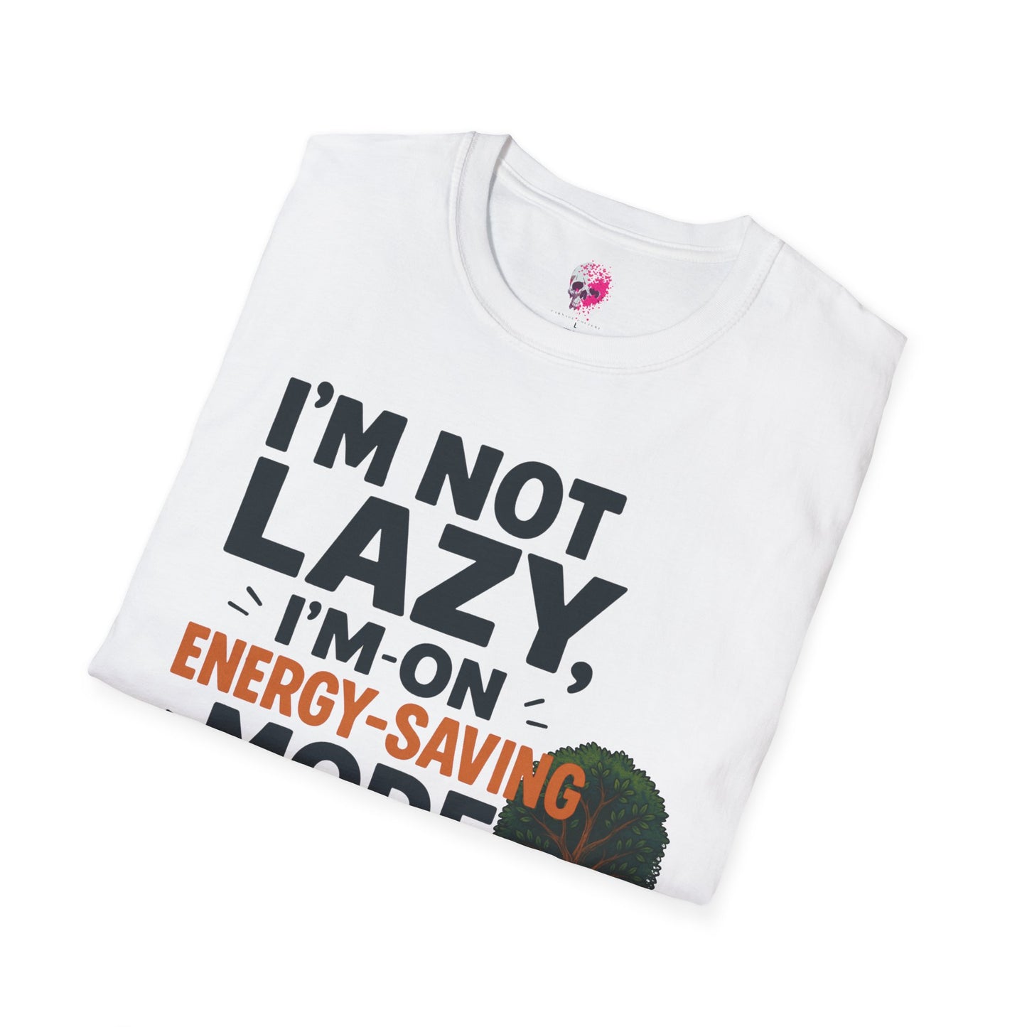 Unisex Energy-Saving Mode T-Shirt, Funny Tee for Sloth Lovers, Gift for Lazy Days, Casual Wear, Perfect for Relaxation