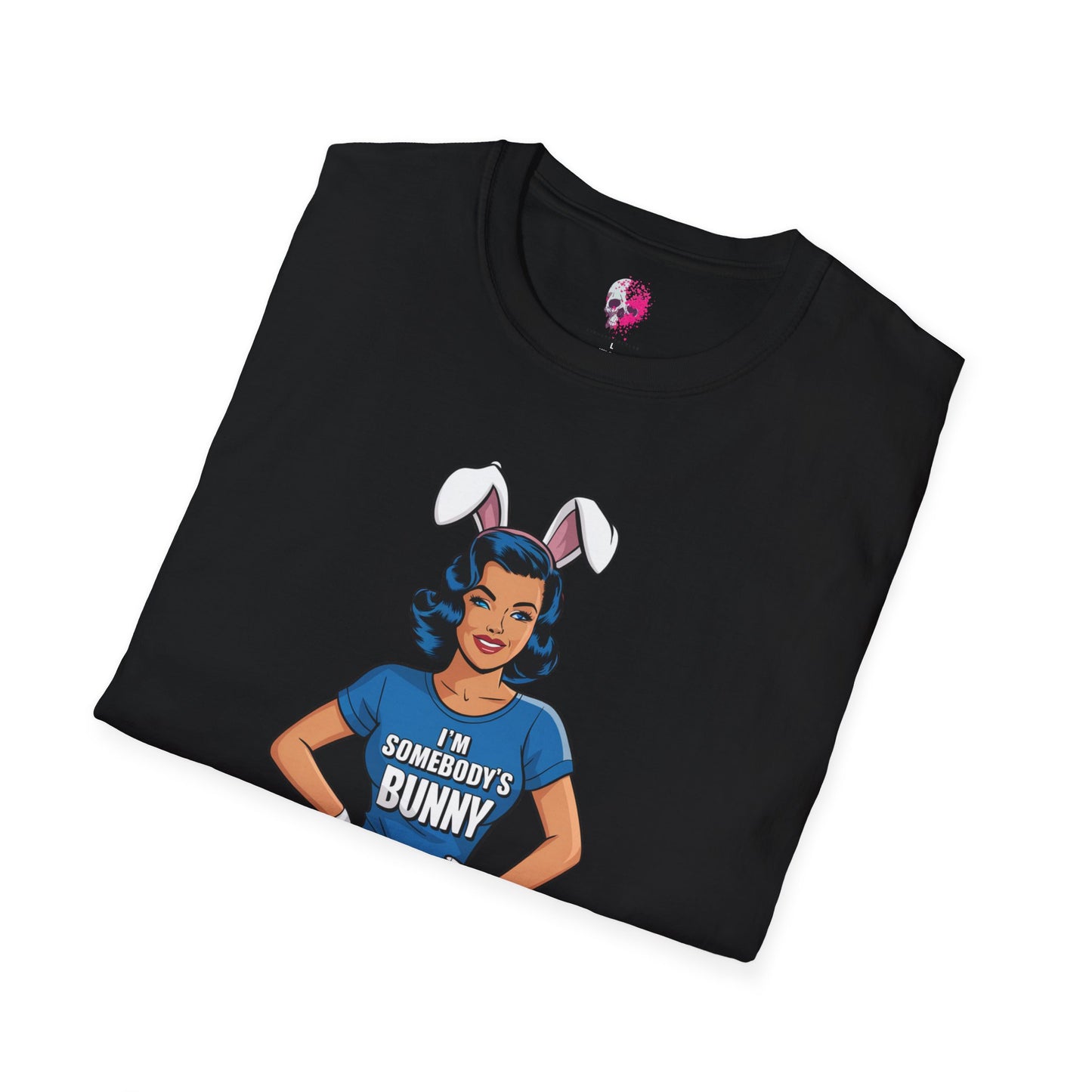 Unisex Graphic T-Shirt, Playful Bunny Design, Casual Wear, Gift for Friends, Fun Birthday Party Shirt, Spring Festival Apparel