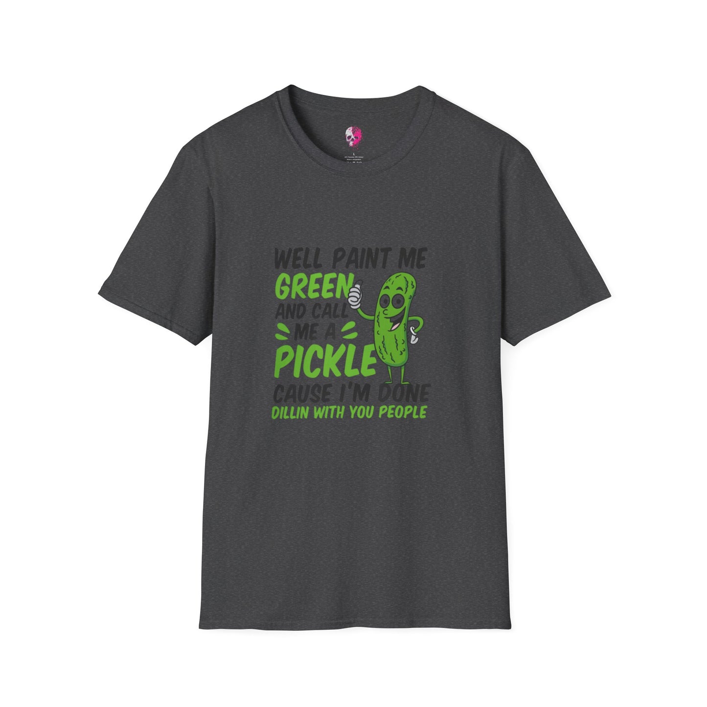 Funny Pickle T-Shirt, Humorous Cotton Tee, Gift for Friends, Casual Wear, Unisex Graphic Shirt, Party or Everyday Style