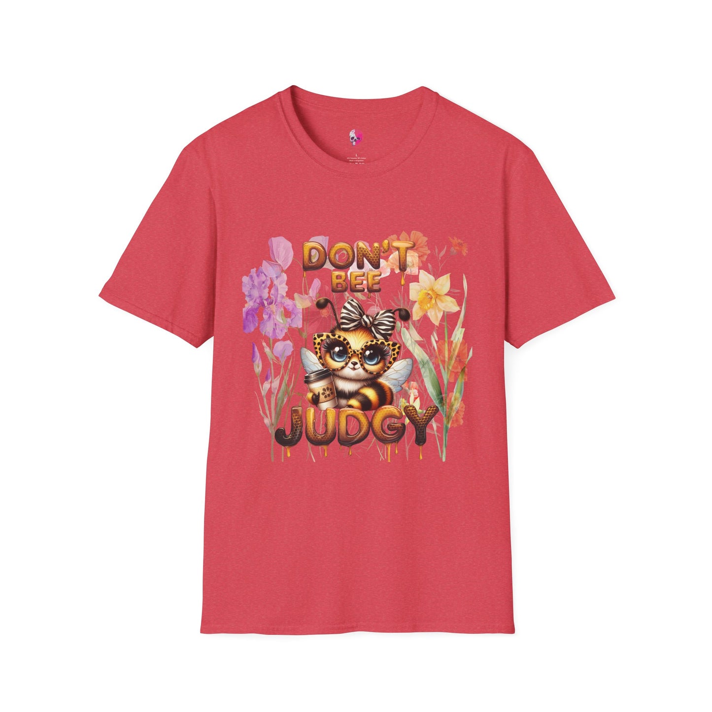 Bee T-Shirt - 'Don't Be Judgy' Floral Design