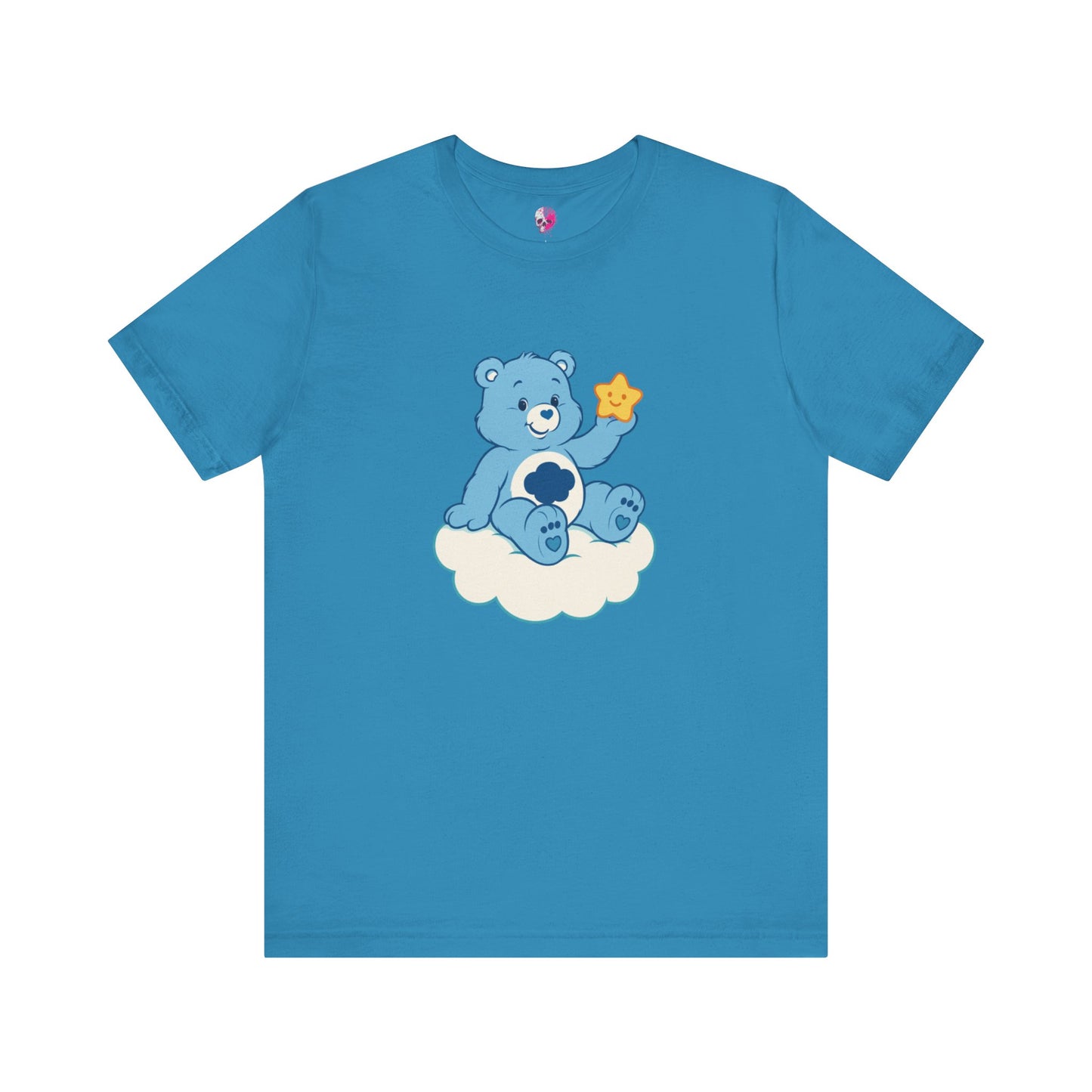 Cute Bear Cloud Tee, Adorable Graphic T-Shirt, Perfect Gift for Kids, Baby Shower, Birthday Party, Casual Wear