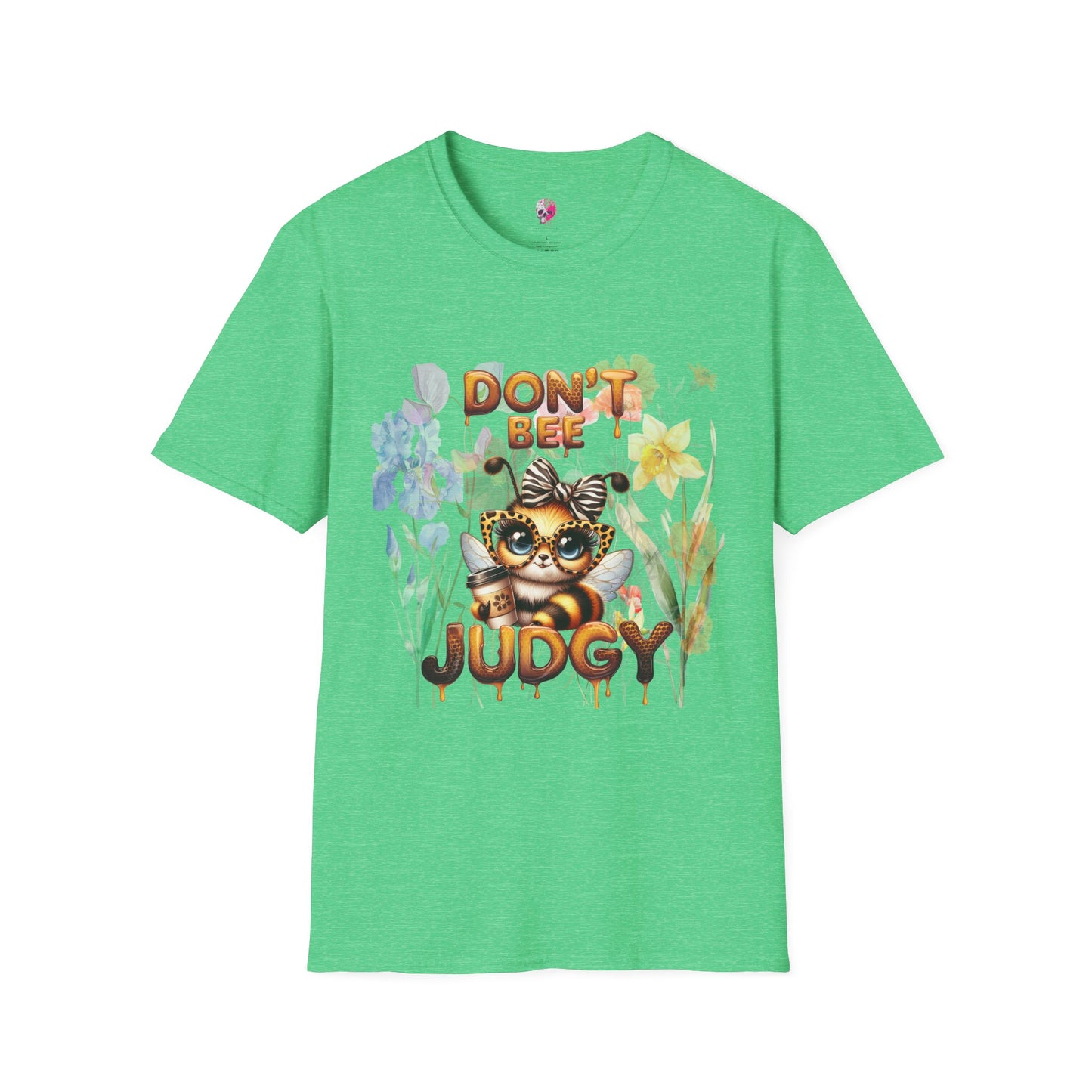 Bee T-Shirt - 'Don't Be Judgy' Floral Design