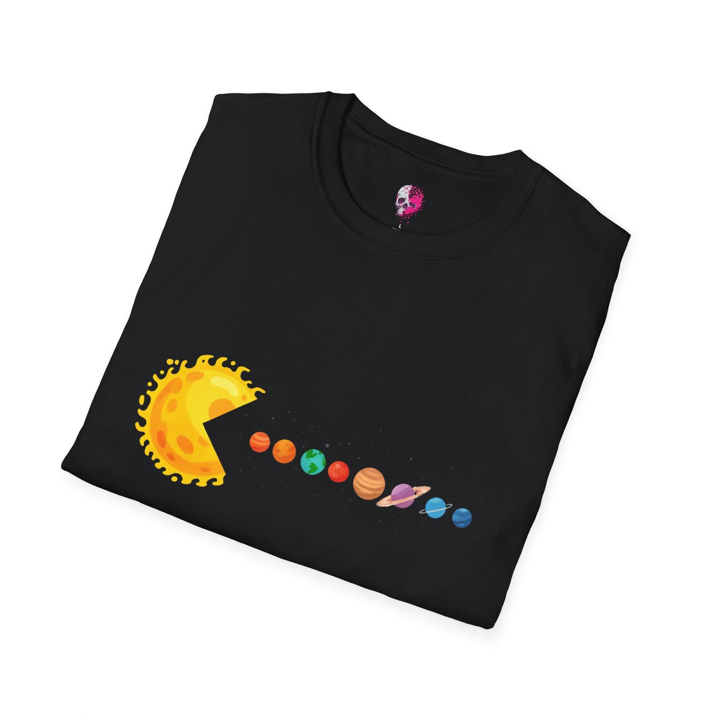 Sunny Universe Graphic T-Shirt, Unisex Softstyle Tee, Cosmic Art Shirt, Gift for Space Lovers, Fun Astrological Tee, Casual Everyday Wear