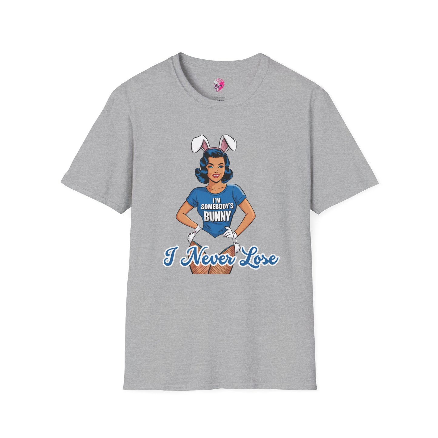 Unisex Graphic T-Shirt, Playful Bunny Design, Casual Wear, Gift for Friends, Fun Birthday Party Shirt, Spring Festival Apparel