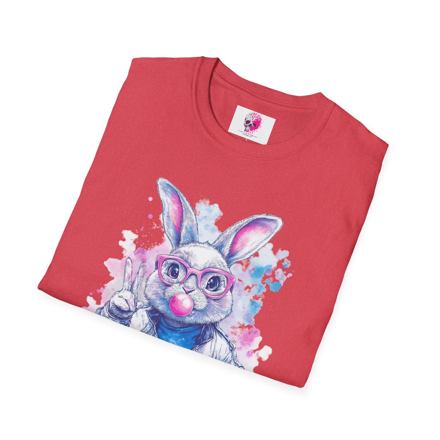Peace Bunny Graphic Unisex T-Shirt - Fun & Playful Casual Wear