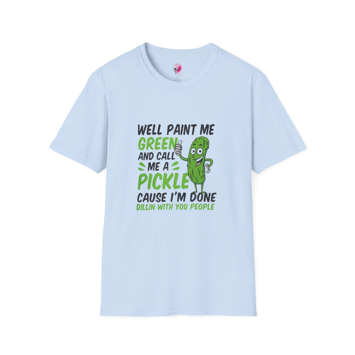 Funny Pickle T-Shirt, Humorous Cotton Tee, Gift for Friends, Casual Wear, Unisex Graphic Shirt, Party or Everyday Style