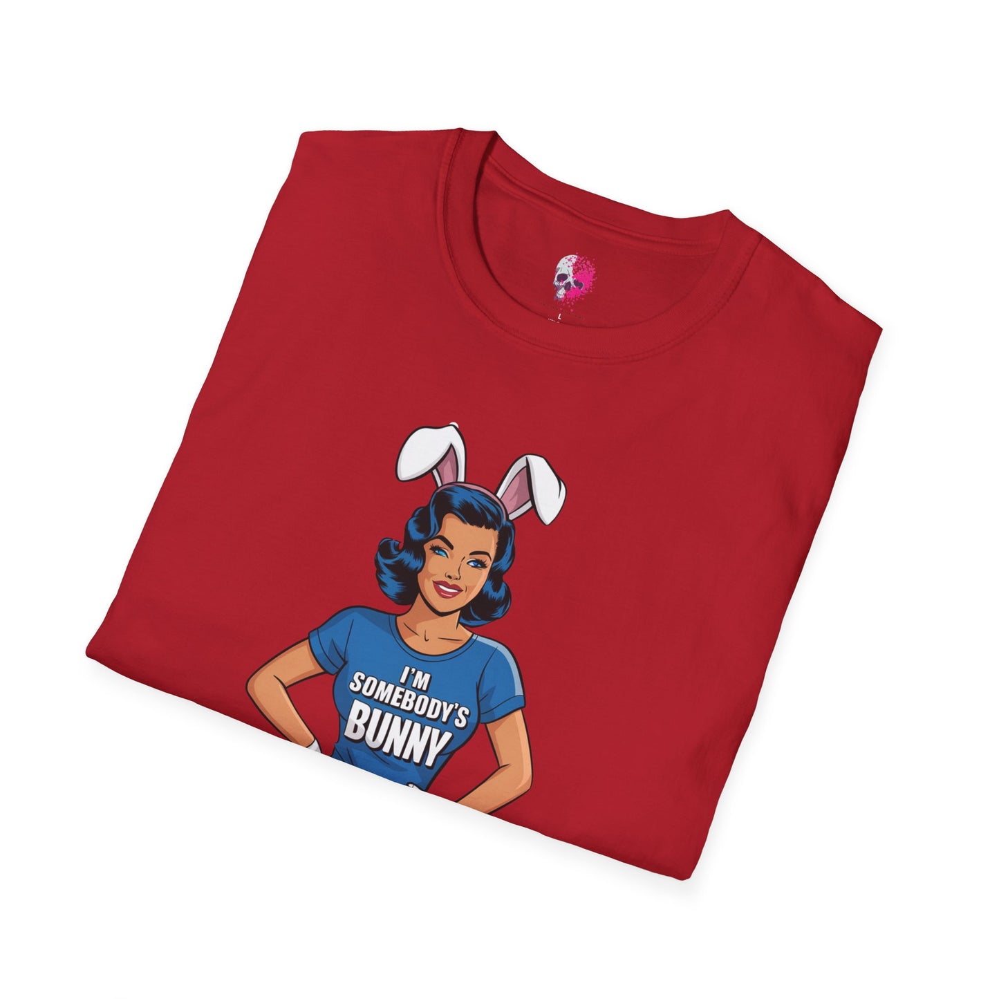 Unisex Graphic T-Shirt, Playful Bunny Design, Casual Wear, Gift for Friends, Fun Birthday Party Shirt, Spring Festival Apparel