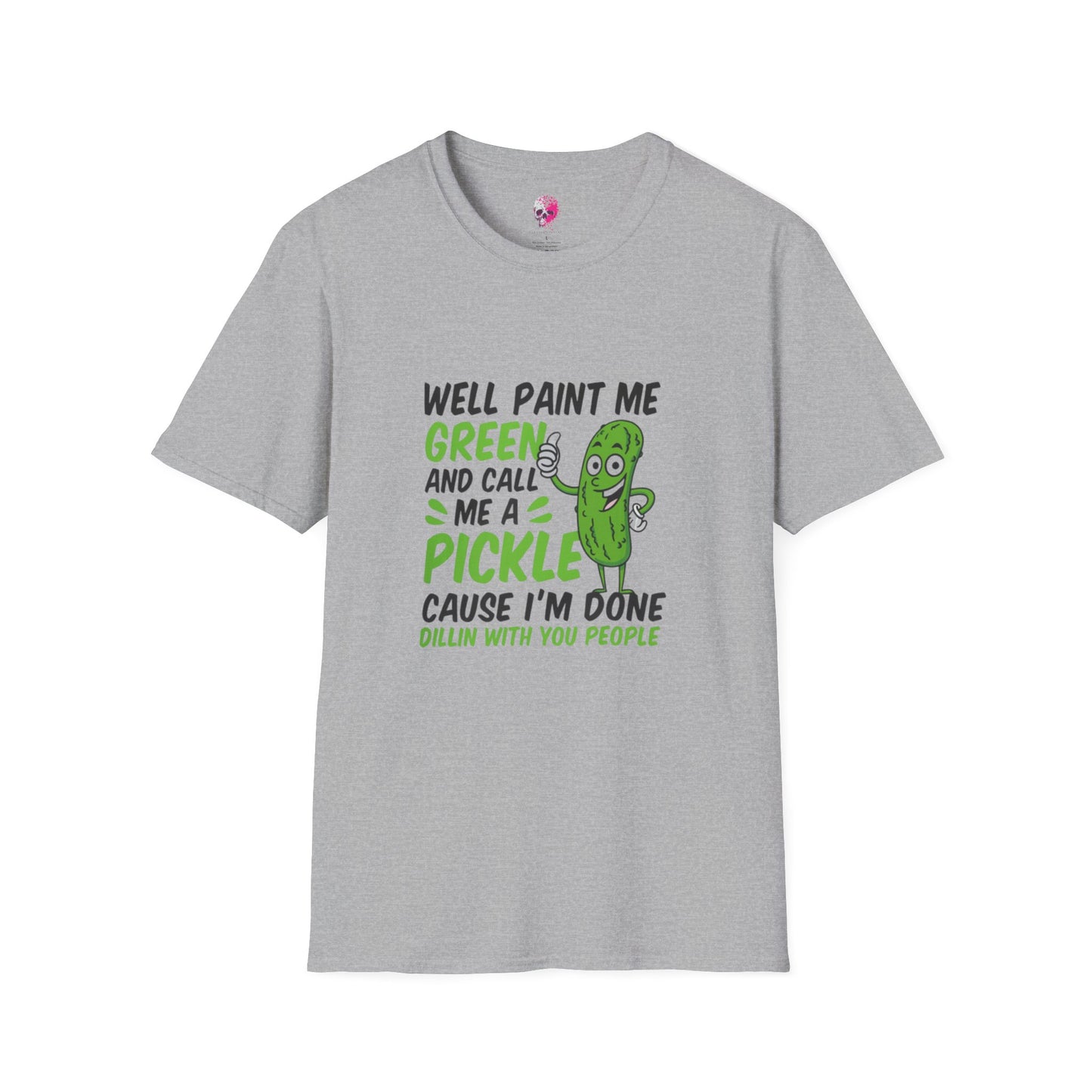 Funny Pickle T-Shirt, Humorous Cotton Tee, Gift for Friends, Casual Wear, Unisex Graphic Shirt, Party or Everyday Style