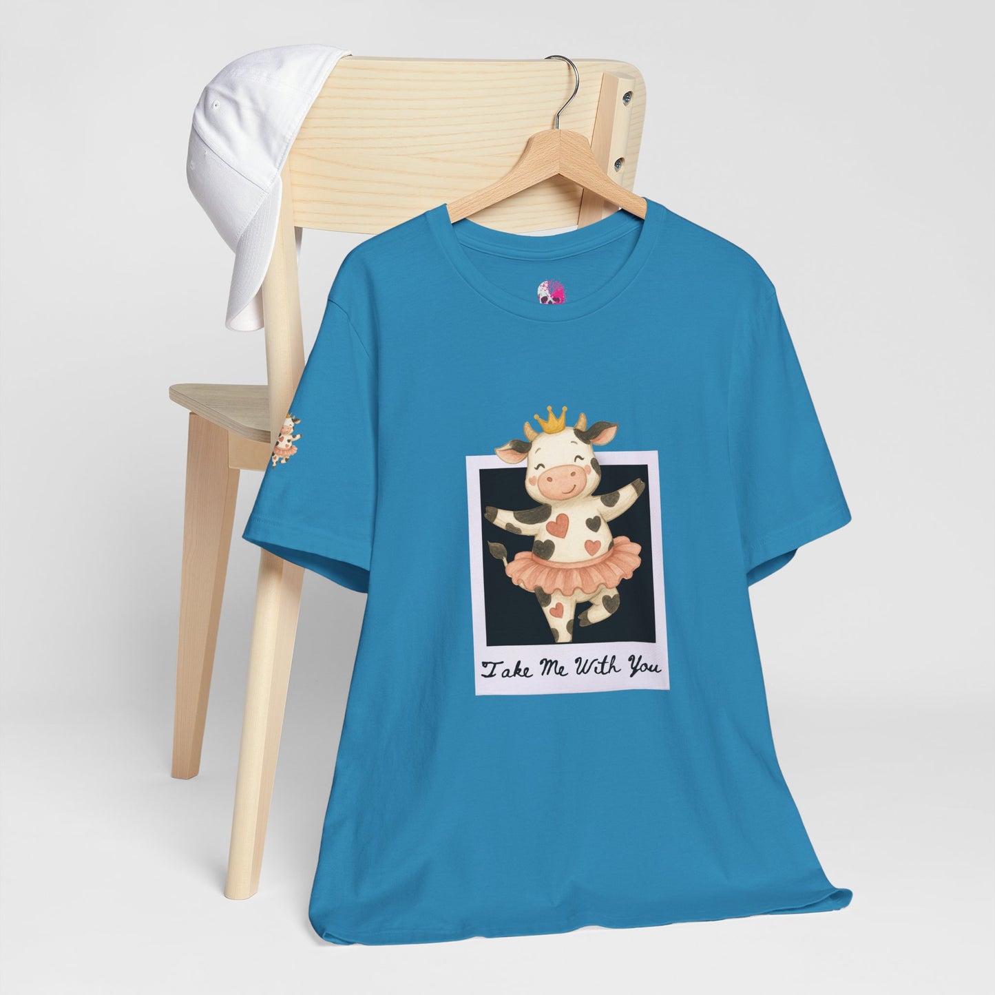 Cow Princess Short Sleeve Tee, Cute Animal Shirt, Farm Life Apparel, Gift for Her, Cow Lover Tee, Quirky Fashion, Birthday Gift