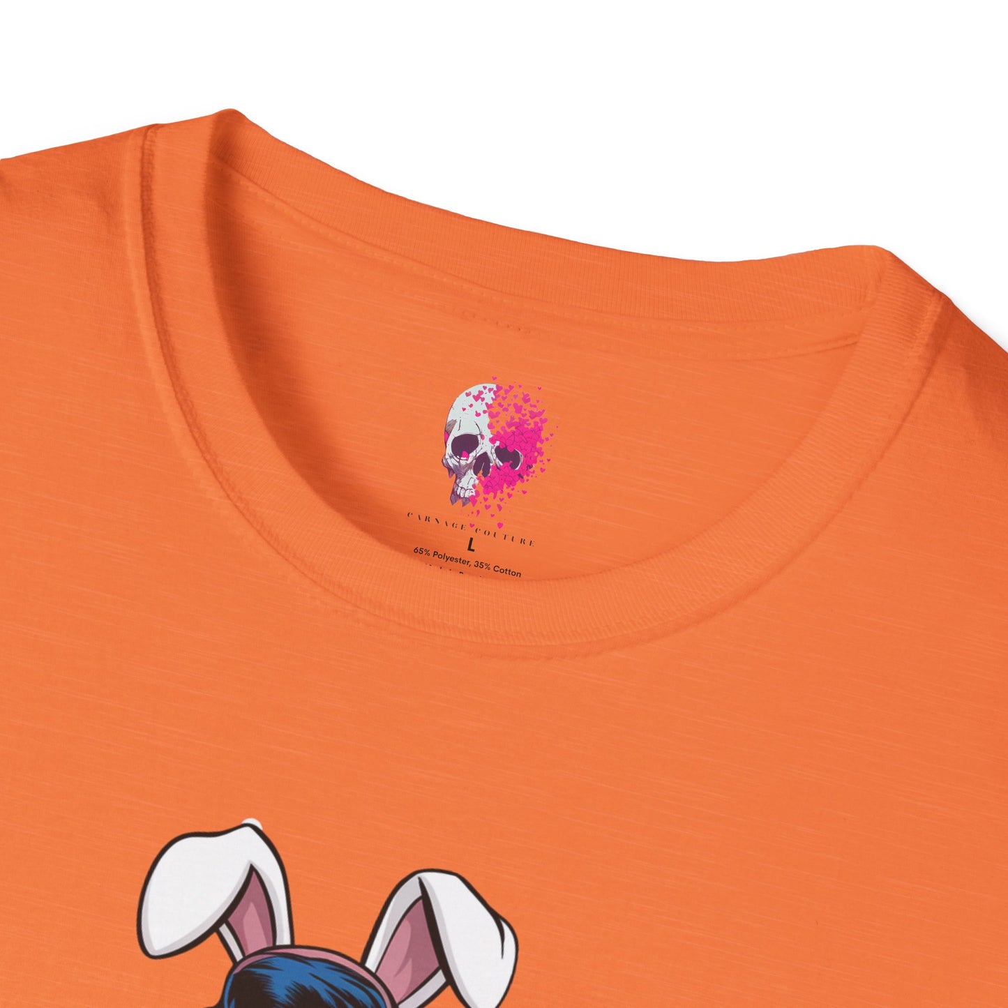 Unisex Graphic T-Shirt, Playful Bunny Design, Casual Wear, Gift for Friends, Fun Birthday Party Shirt, Spring Festival Apparel