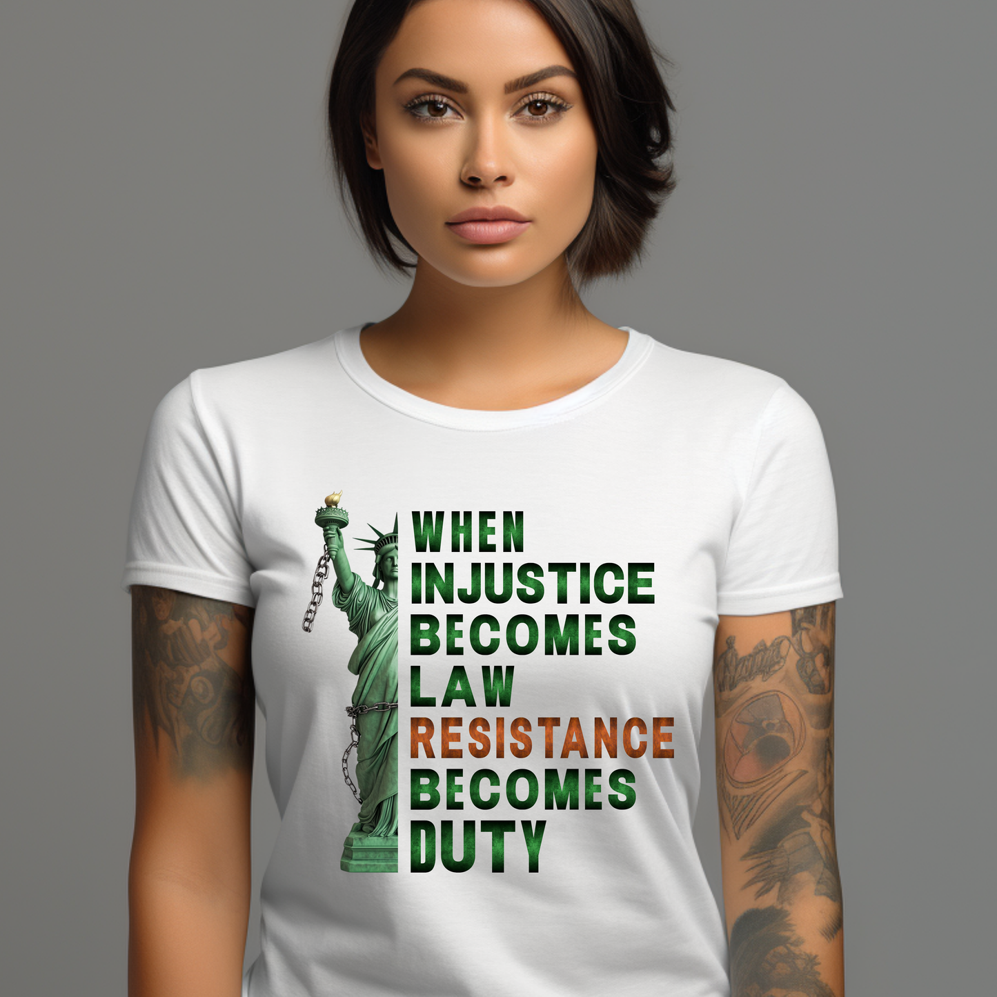 Unity - Unisex Softstyle T-Shirt | "When Injustice Becomes Law, Resistance Becomes Duty"