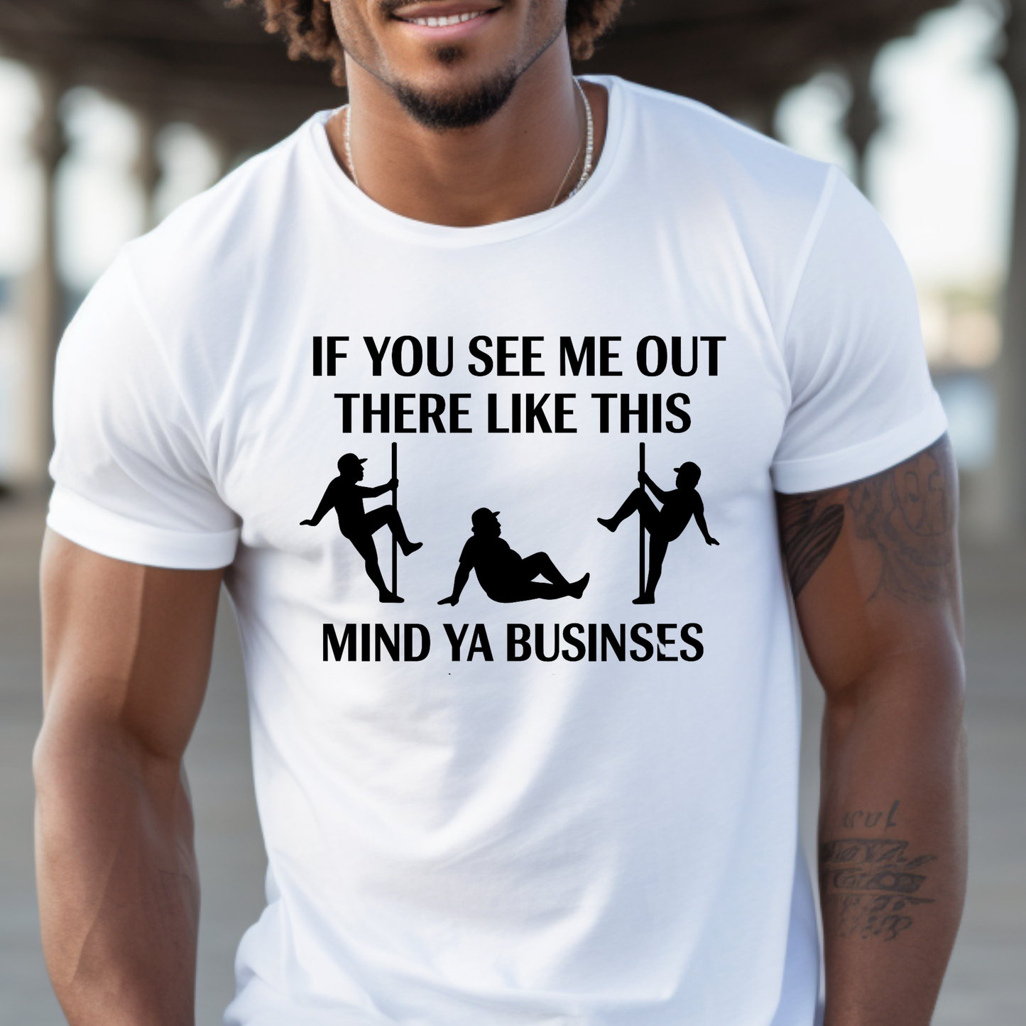 Casual Graphic Tee, Funny Quote T-Shirt, Humor Gift for Friends, Relaxed Style Short Sleeve, Unique Statement Shirt, Mind Ya Business Tee