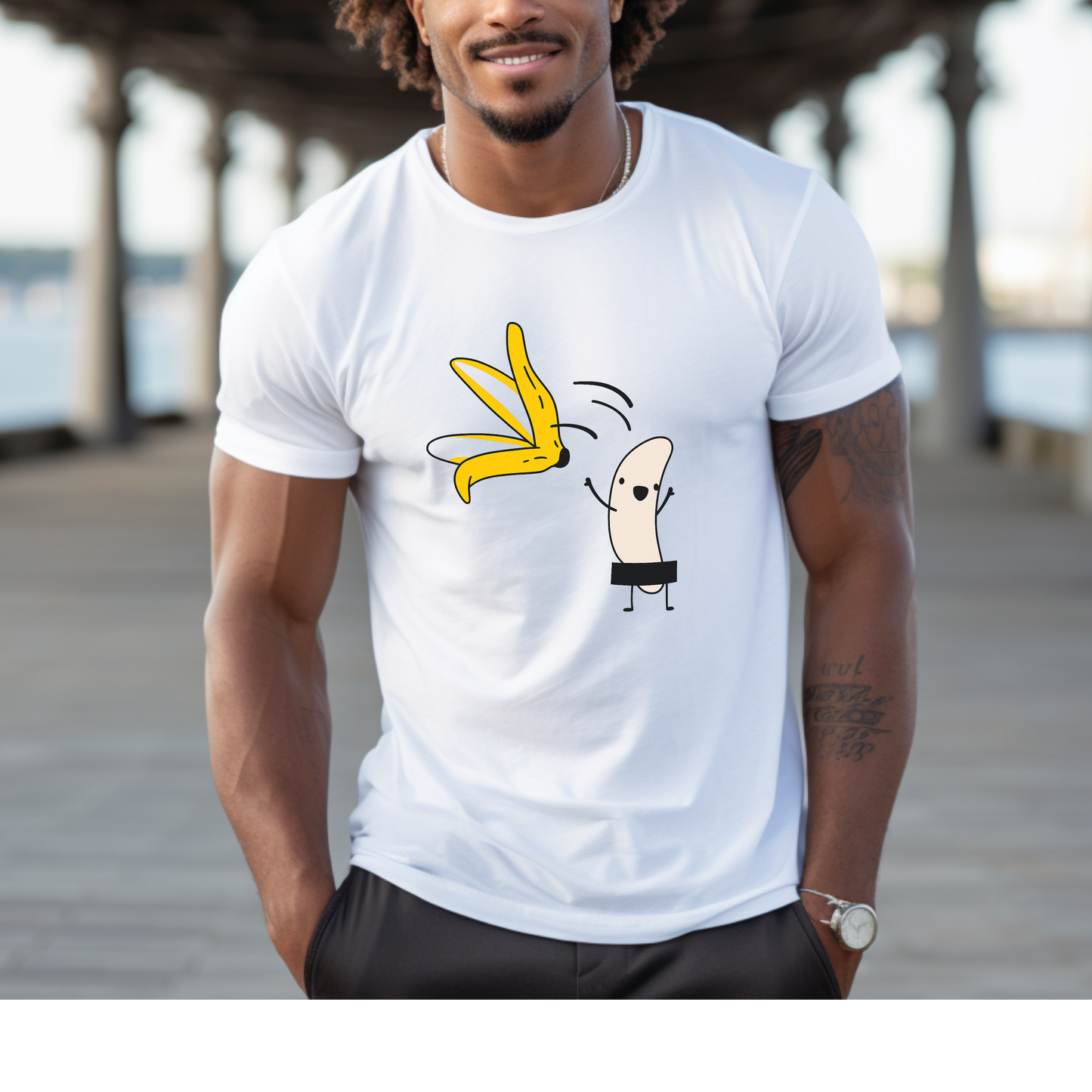 Whimsical Banana T-Shirt, Fun Gift, Unisex Tee, Cute Graphic Tee, Casual Wear, Summer Style, Playful Outfit
