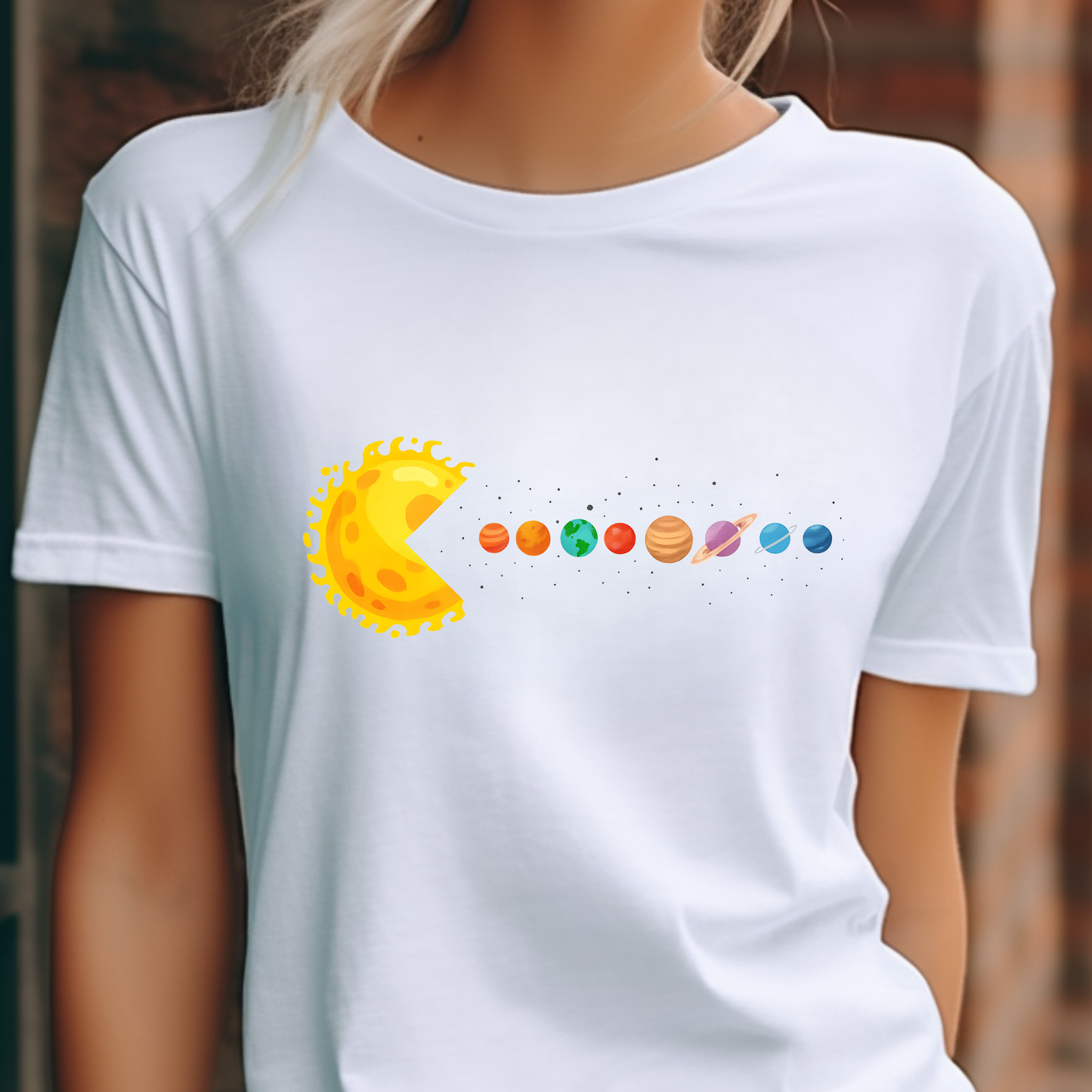 Sunny Universe Graphic T-Shirt, Unisex Softstyle Tee, Cosmic Art Shirt, Gift for Space Lovers, Fun Astrological Tee, Casual Everyday Wear