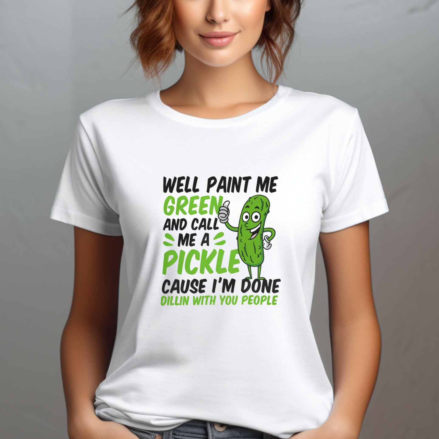 Funny Pickle T-Shirt, Humorous Cotton Tee, Gift for Friends, Casual Wear, Unisex Graphic Shirt, Party or Everyday Style