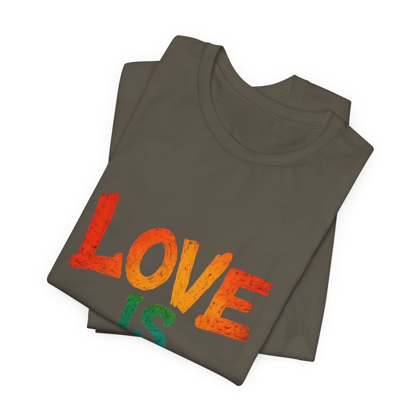 Rainbow Love Is Love Tee, LGBTQ+ Pride Shirt, Unisex Short Sleeve T-Shirt, Comfortable Casual Wear, Gift for Pride Month