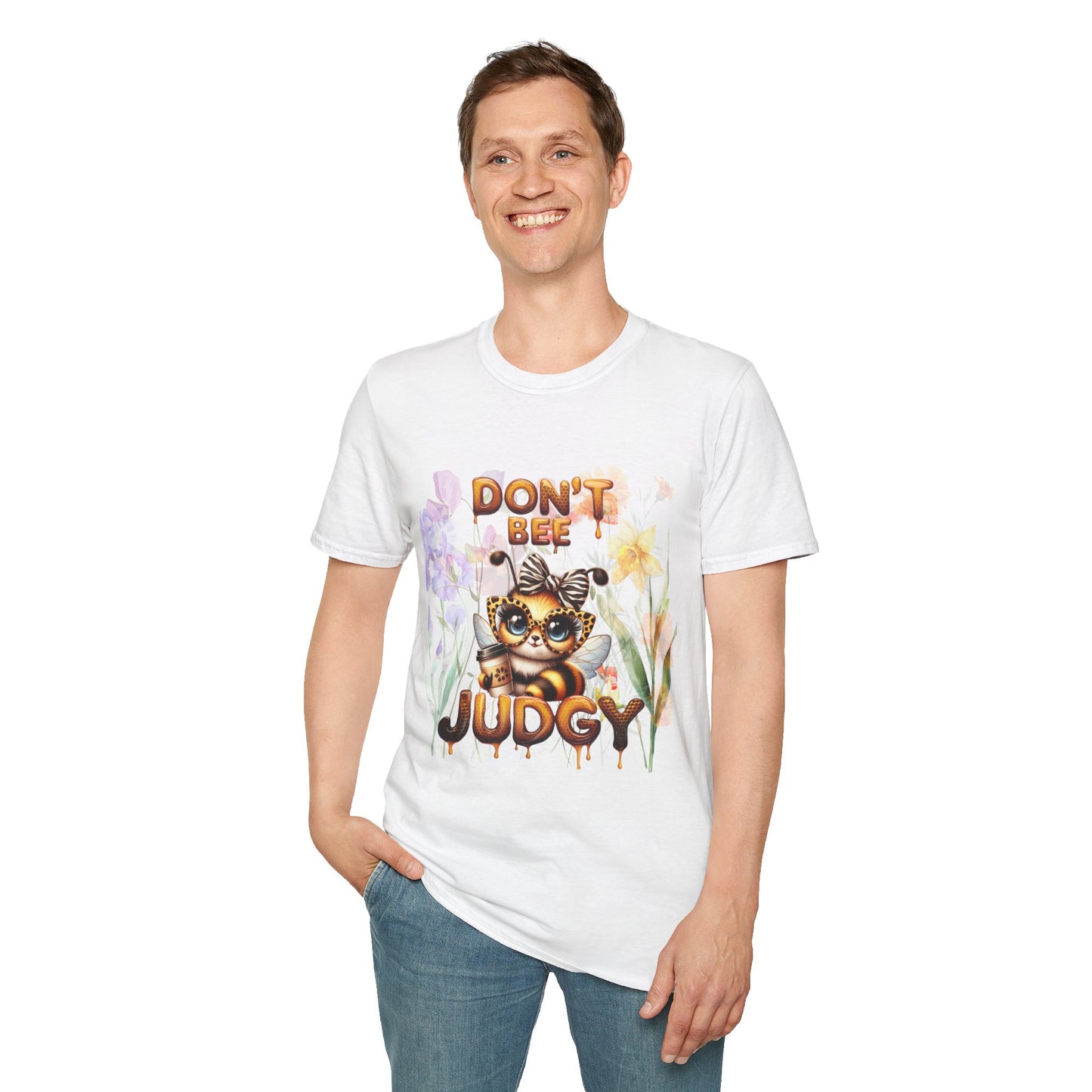 Bee T-Shirt - 'Don't Be Judgy' Floral Design