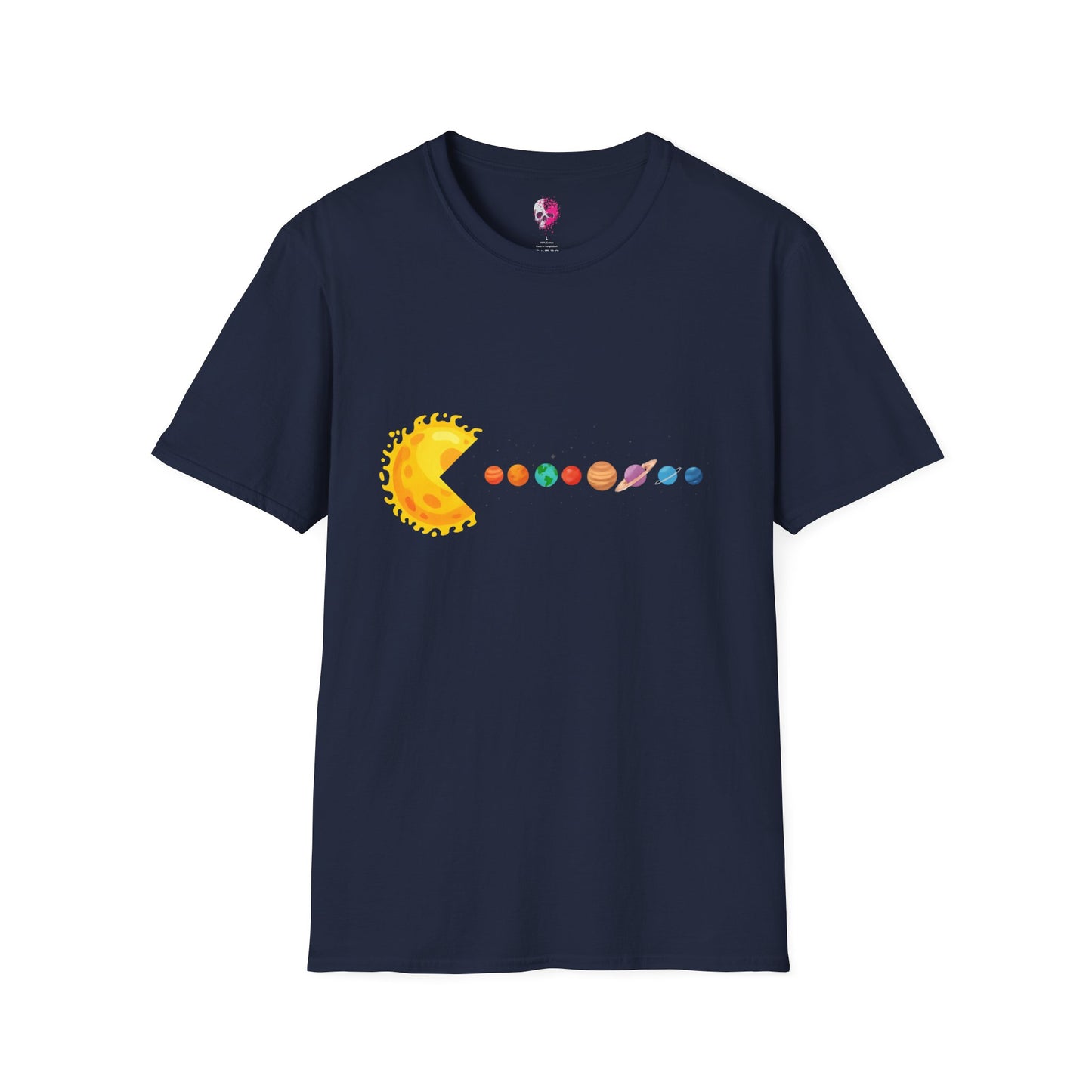 Sunny Universe Graphic T-Shirt, Unisex Softstyle Tee, Cosmic Art Shirt, Gift for Space Lovers, Fun Astrological Tee, Casual Everyday Wear