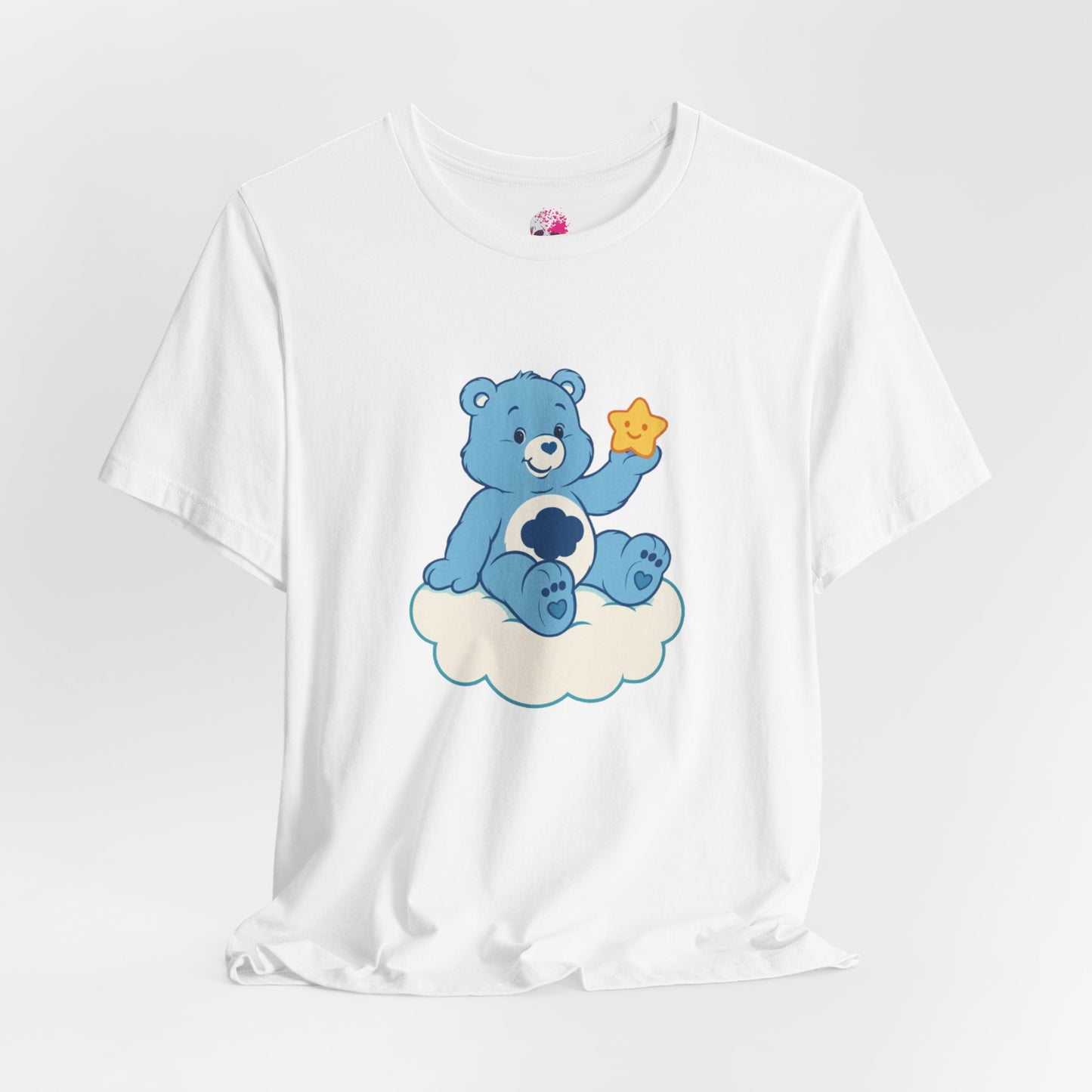 Cute Bear Cloud Tee, Adorable Graphic T-Shirt, Perfect Gift for Kids, Baby Shower, Birthday Party, Casual Wear