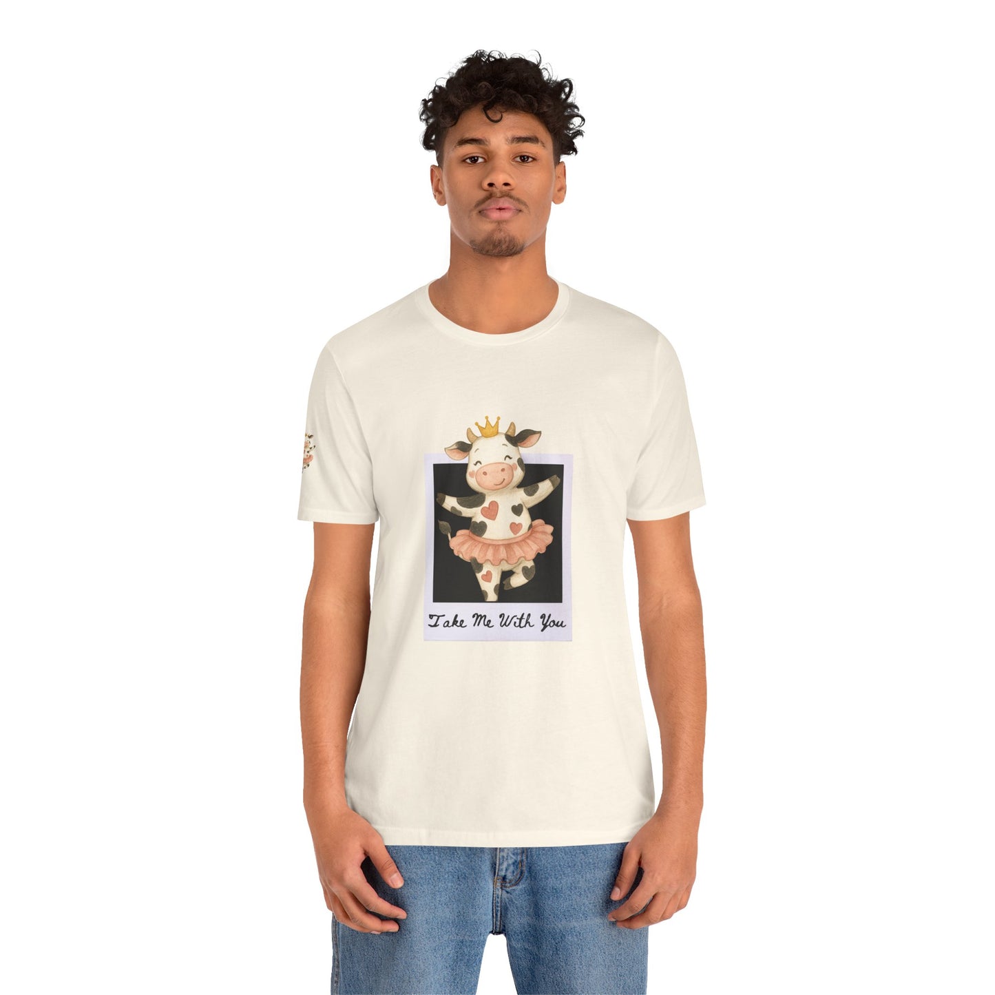 Cow Princess Short Sleeve Tee, Cute Animal Shirt, Farm Life Apparel, Gift for Her, Cow Lover Tee, Quirky Fashion, Birthday Gift