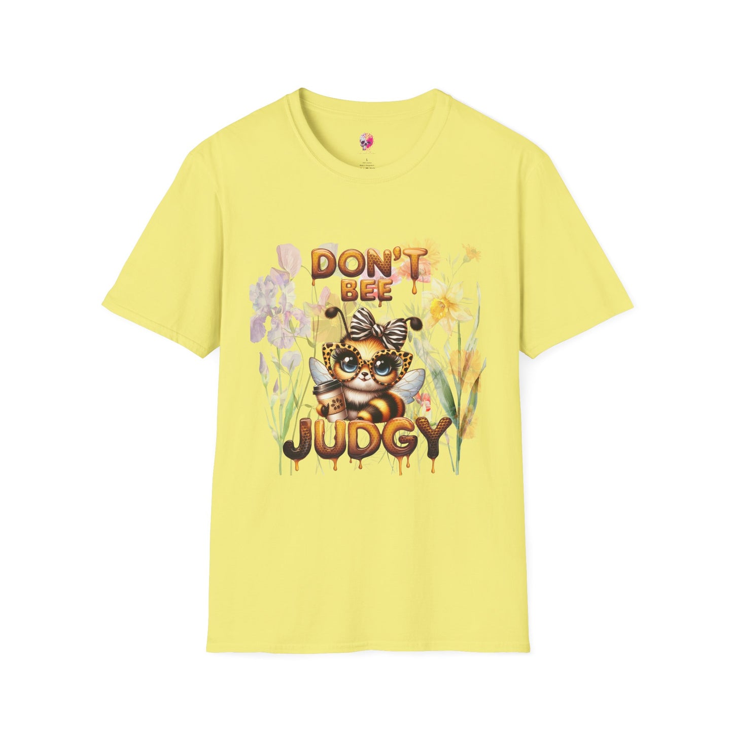 Bee T-Shirt - 'Don't Be Judgy' Floral Design