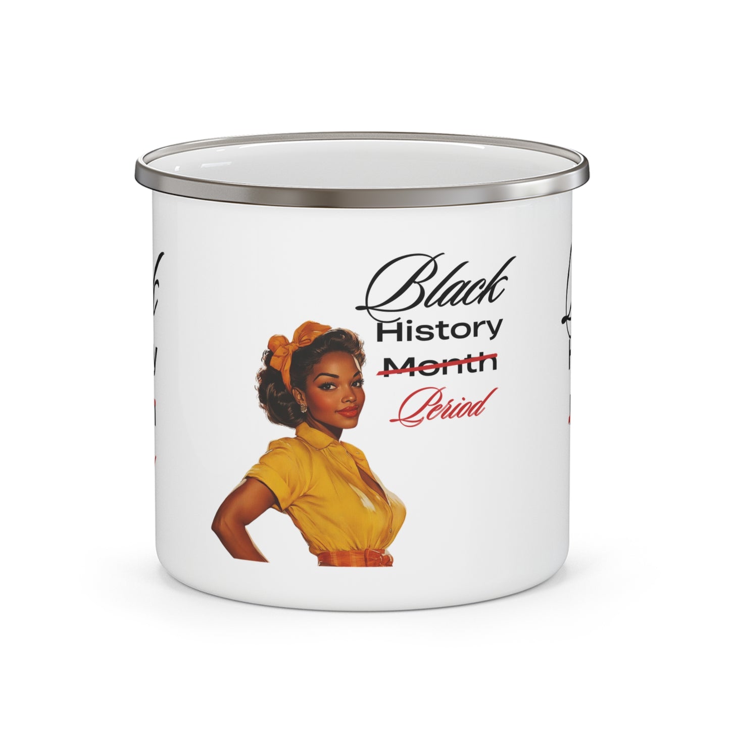 Black History Month Enamel Camping Mug - Celebrate & Inspire
