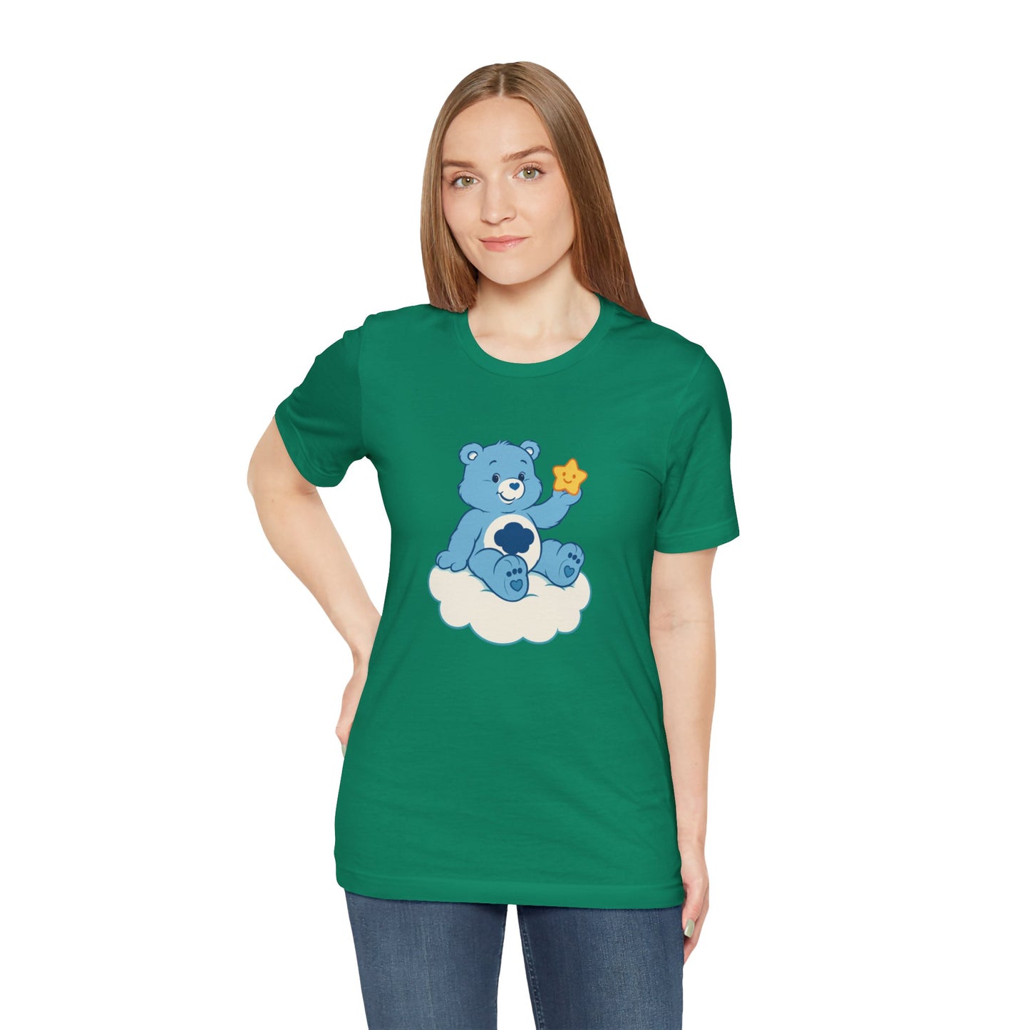 Cute Bear Cloud Tee, Adorable Graphic T-Shirt, Perfect Gift for Kids, Baby Shower, Birthday Party, Casual Wear