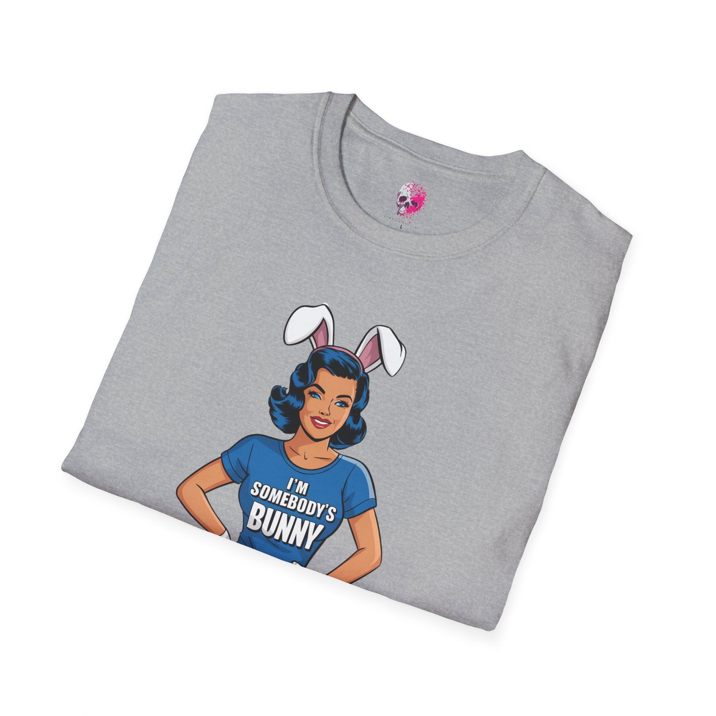 Unisex Graphic T-Shirt, Playful Bunny Design, Casual Wear, Gift for Friends, Fun Birthday Party Shirt, Spring Festival Apparel