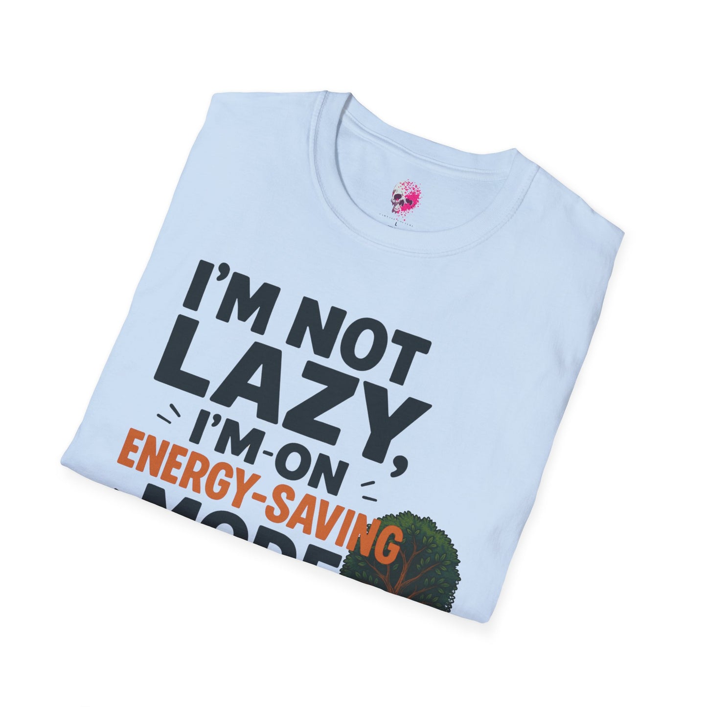 Unisex Energy-Saving Mode T-Shirt, Funny Tee for Sloth Lovers, Gift for Lazy Days, Casual Wear, Perfect for Relaxation